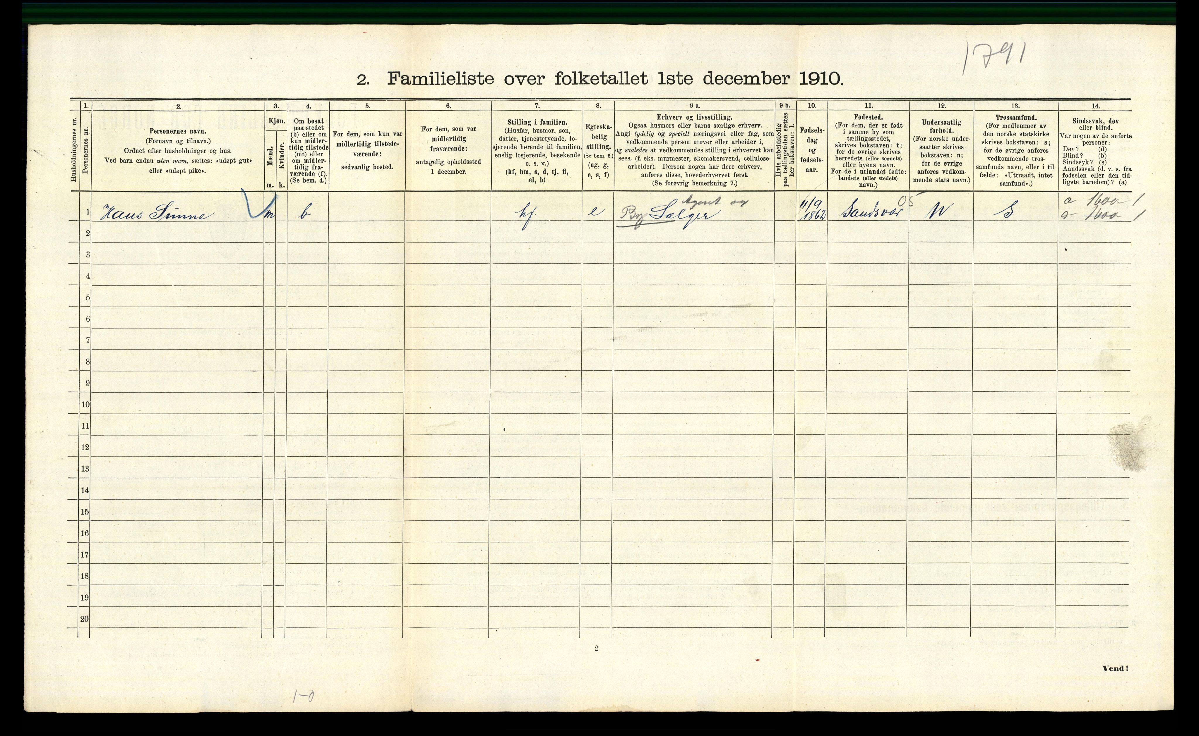 RA, 1910 census for Kristiania, 1910, p. 72238