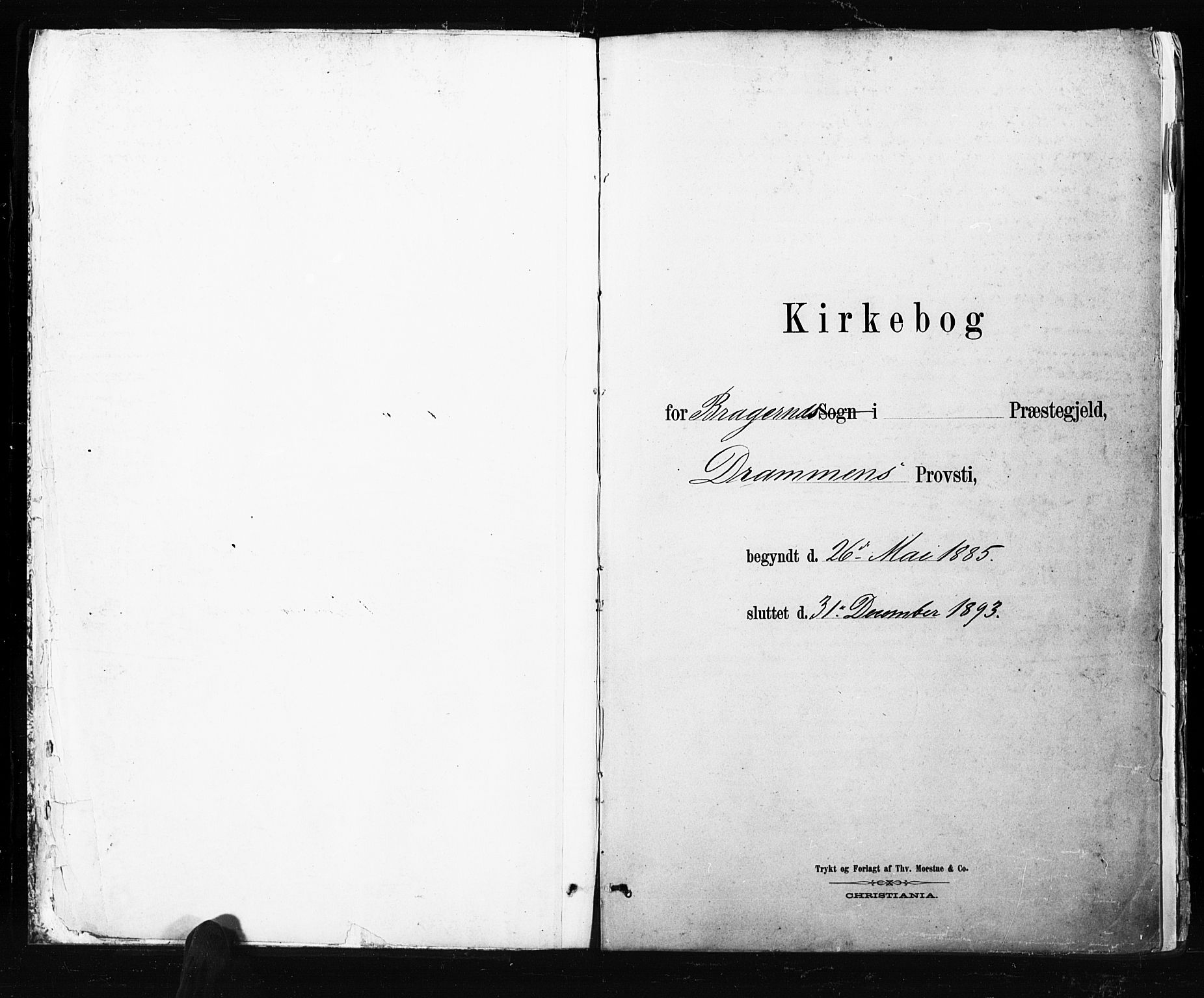 Bragernes kirkebøker, SAKO/A-6/F/Fb/L0007: Parish register (official) no. II 7, 1885-1893