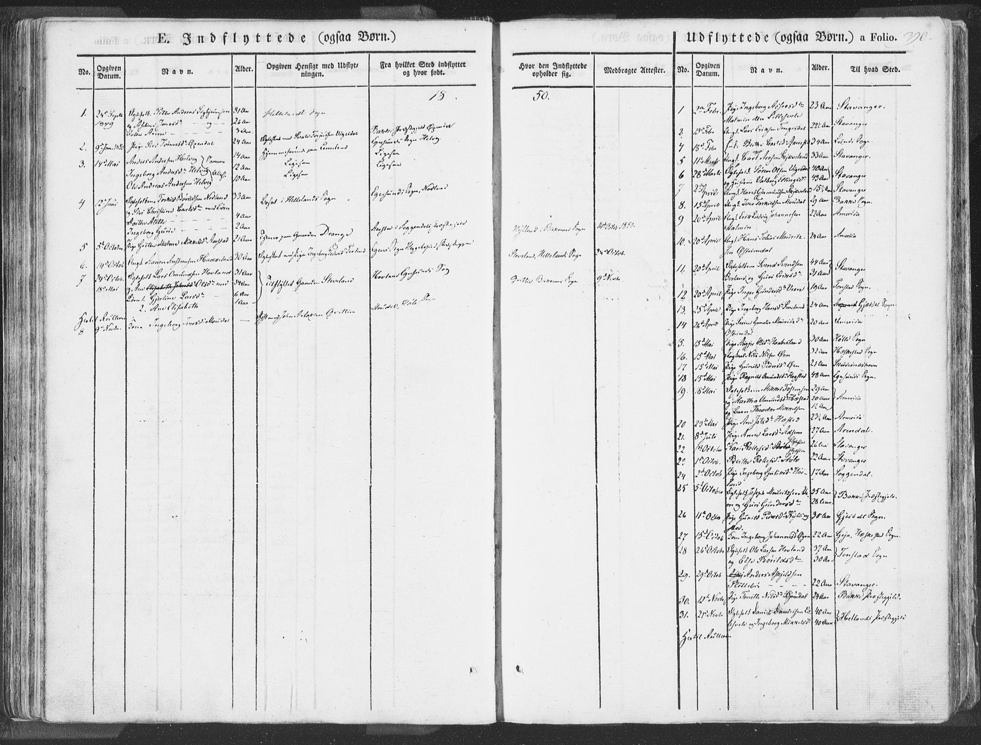 Helleland sokneprestkontor, SAST/A-101810: Parish register (official) no. A 6.2, 1834-1863, p. 390