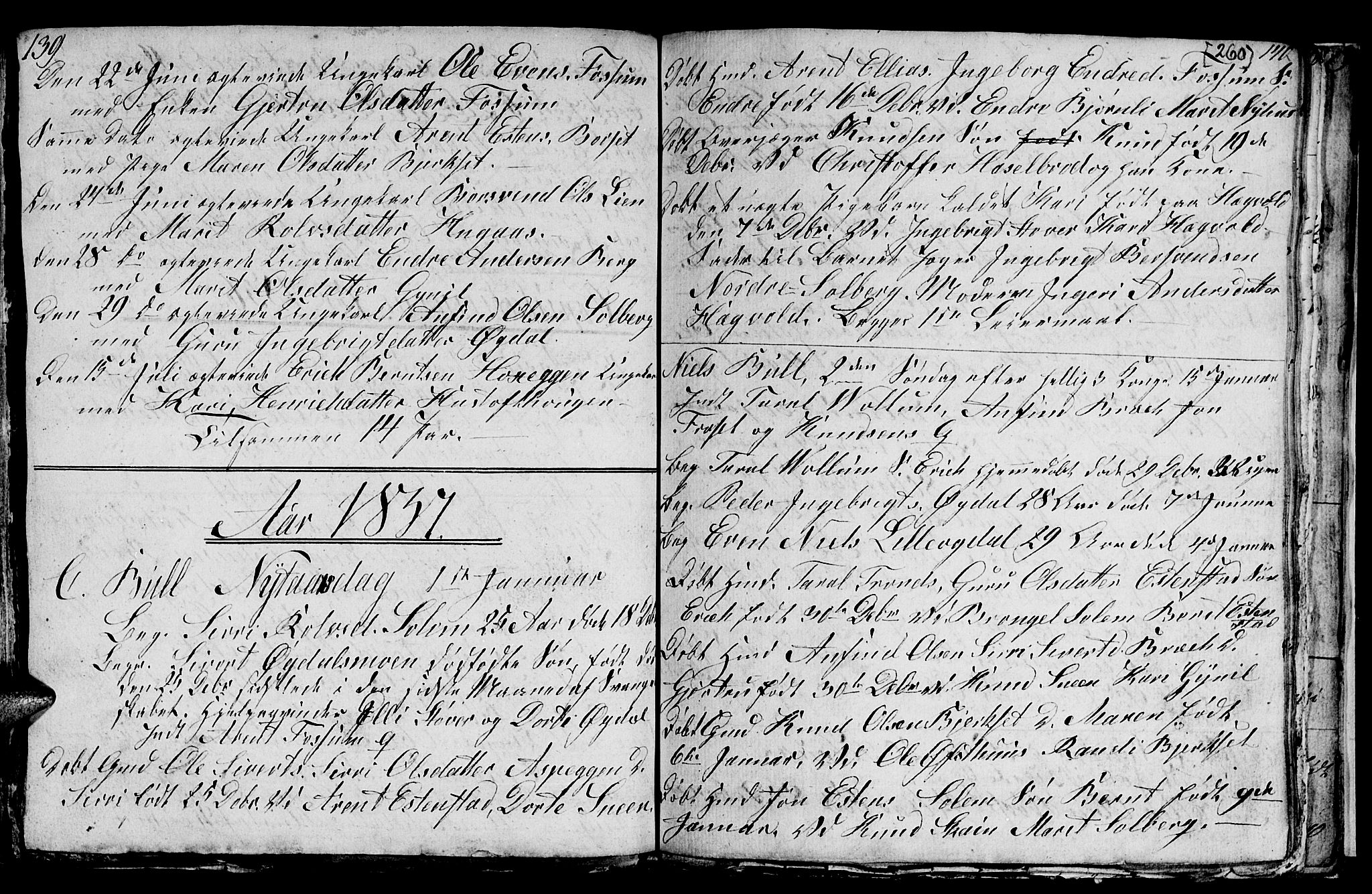 Ministerialprotokoller, klokkerbøker og fødselsregistre - Sør-Trøndelag, AV/SAT-A-1456/689/L1042: Parish register (copy) no. 689C01, 1812-1841, p. 259-260