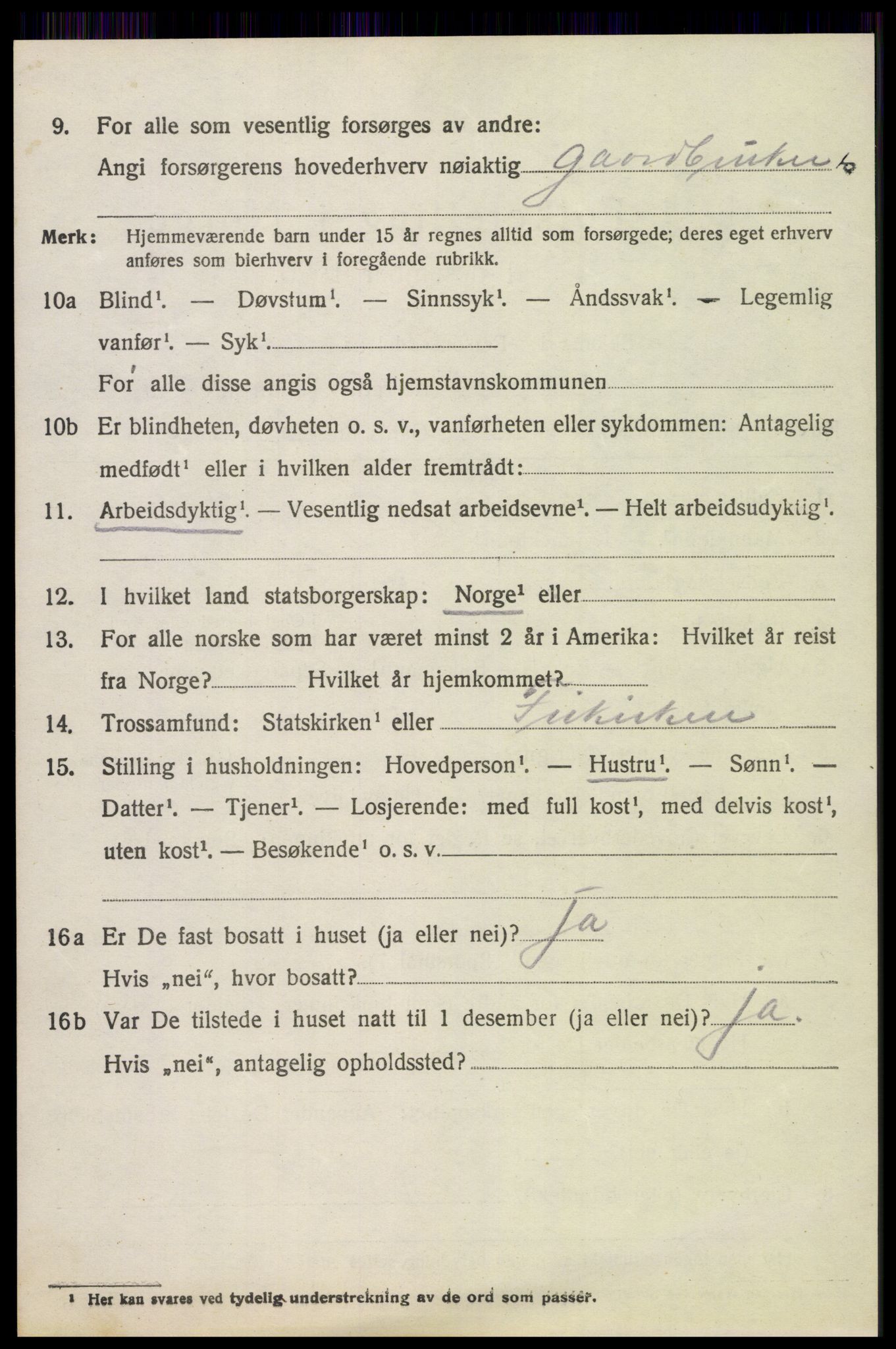 SAH, 1920 census for Søndre Land, 1920, p. 6242