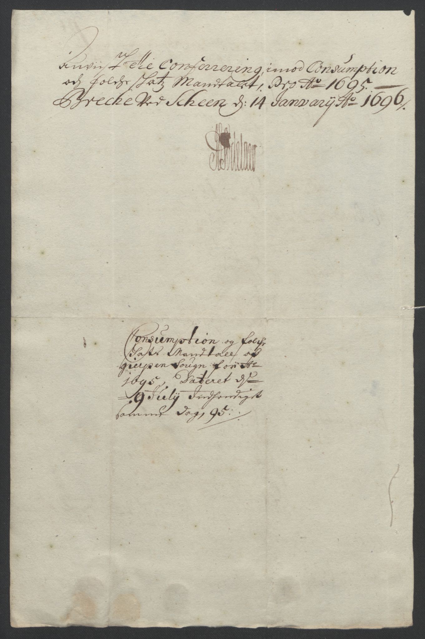 Rentekammeret inntil 1814, Reviderte regnskaper, Fogderegnskap, AV/RA-EA-4092/R36/L2093: Fogderegnskap Øvre og Nedre Telemark og Bamble, 1695, p. 463