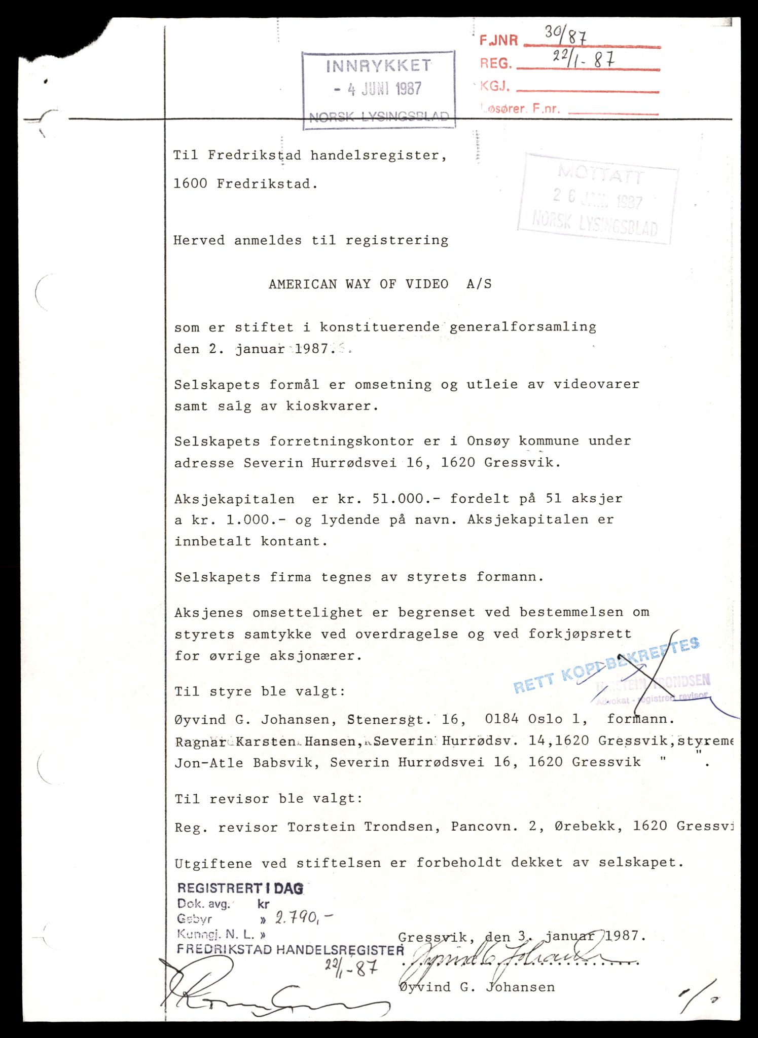 Fredrikstad tingrett, AV/SAT-A-10473/K/Kb/Kbb/L0002: Enkeltmannsforetak, aksjeselskap og andelslag, Am-An, 1944-1990, p. 15