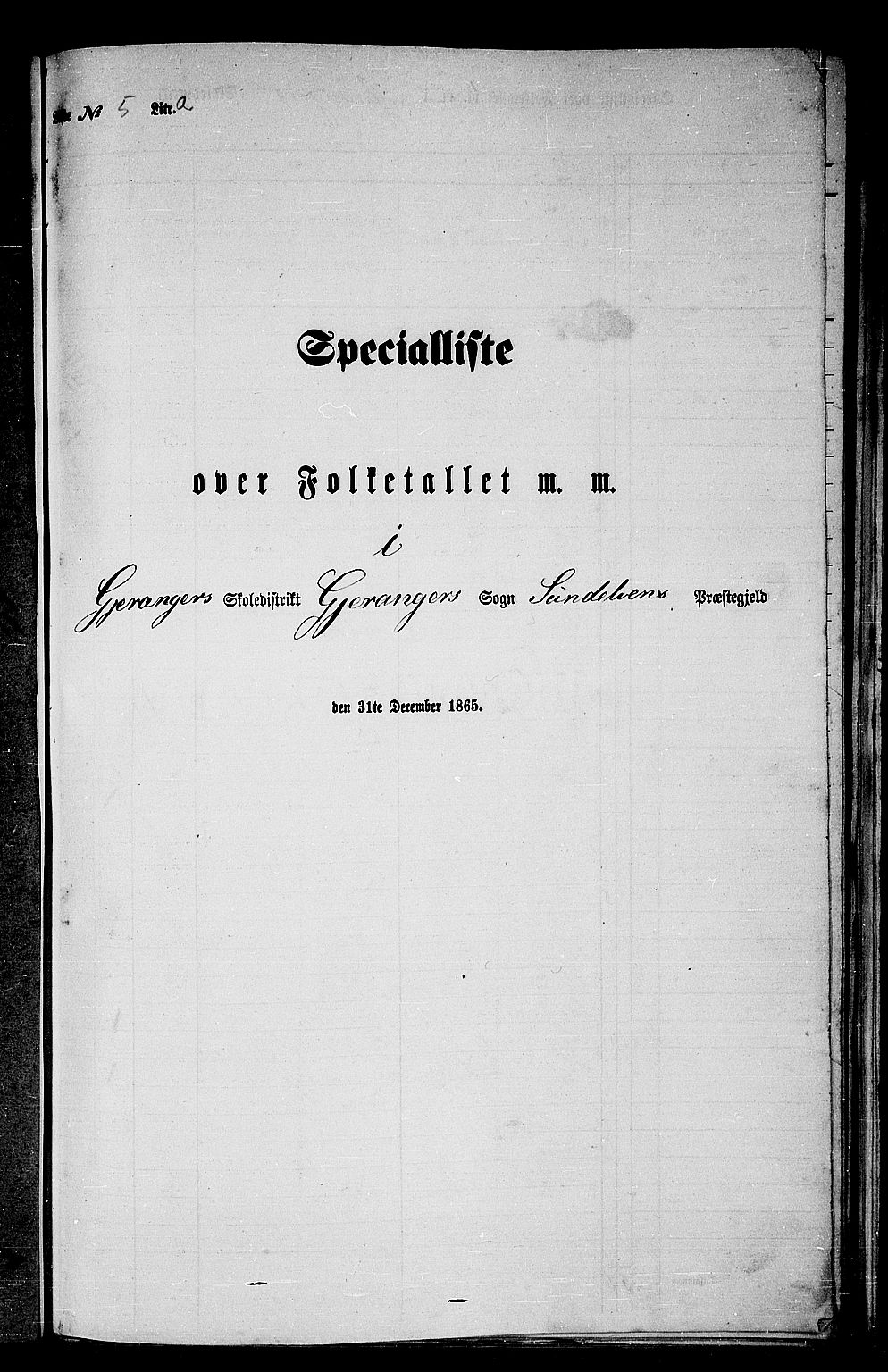 RA, 1865 census for Sunnylven, 1865, p. 57