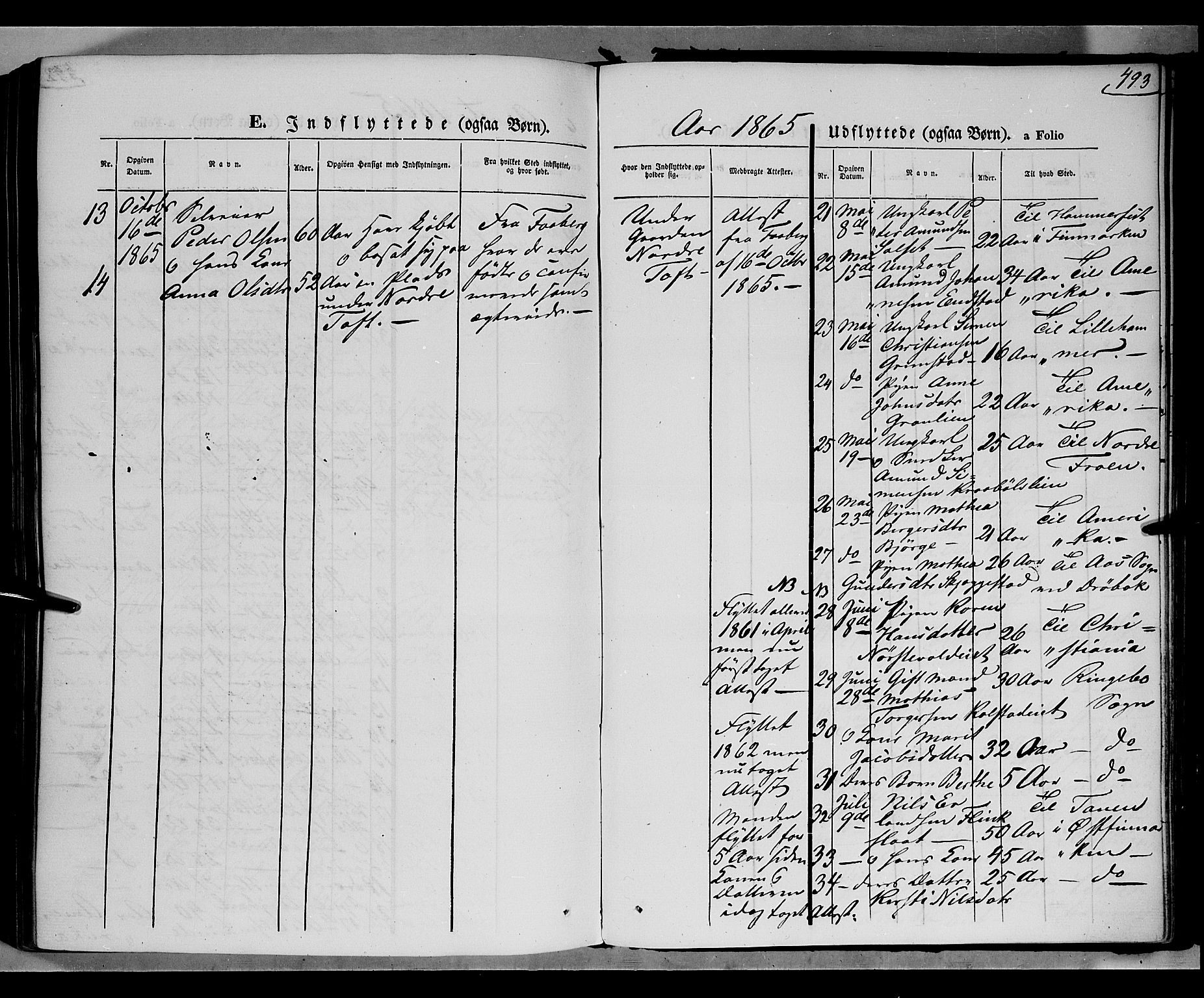 Gausdal prestekontor, SAH/PREST-090/H/Ha/Haa/L0009: Parish register (official) no. 9, 1862-1873, p. 493