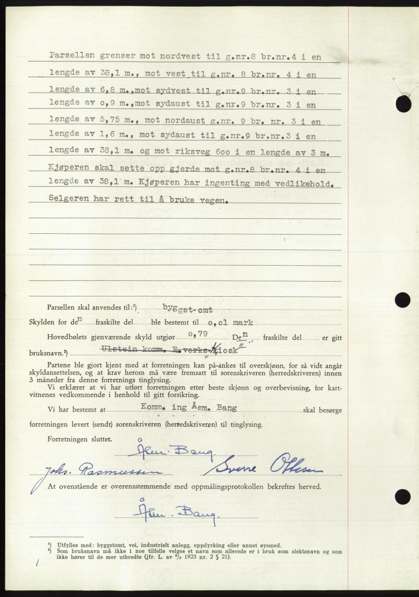 Søre Sunnmøre sorenskriveri, AV/SAT-A-4122/1/2/2C/L0100: Mortgage book no. 26A, 1954-1955, Diary no: : 880/1955