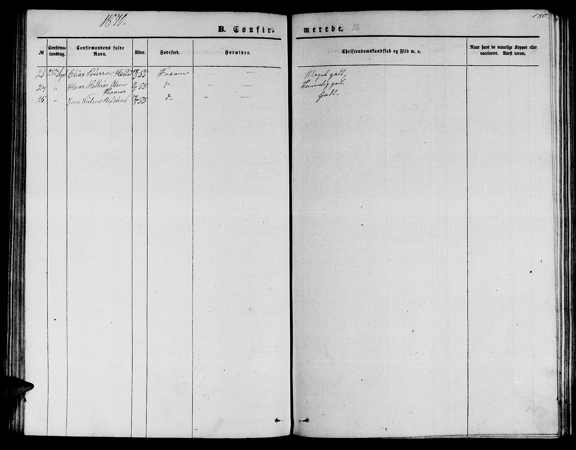 Ministerialprotokoller, klokkerbøker og fødselsregistre - Møre og Romsdal, AV/SAT-A-1454/565/L0753: Parish register (copy) no. 565C02, 1845-1870, p. 180