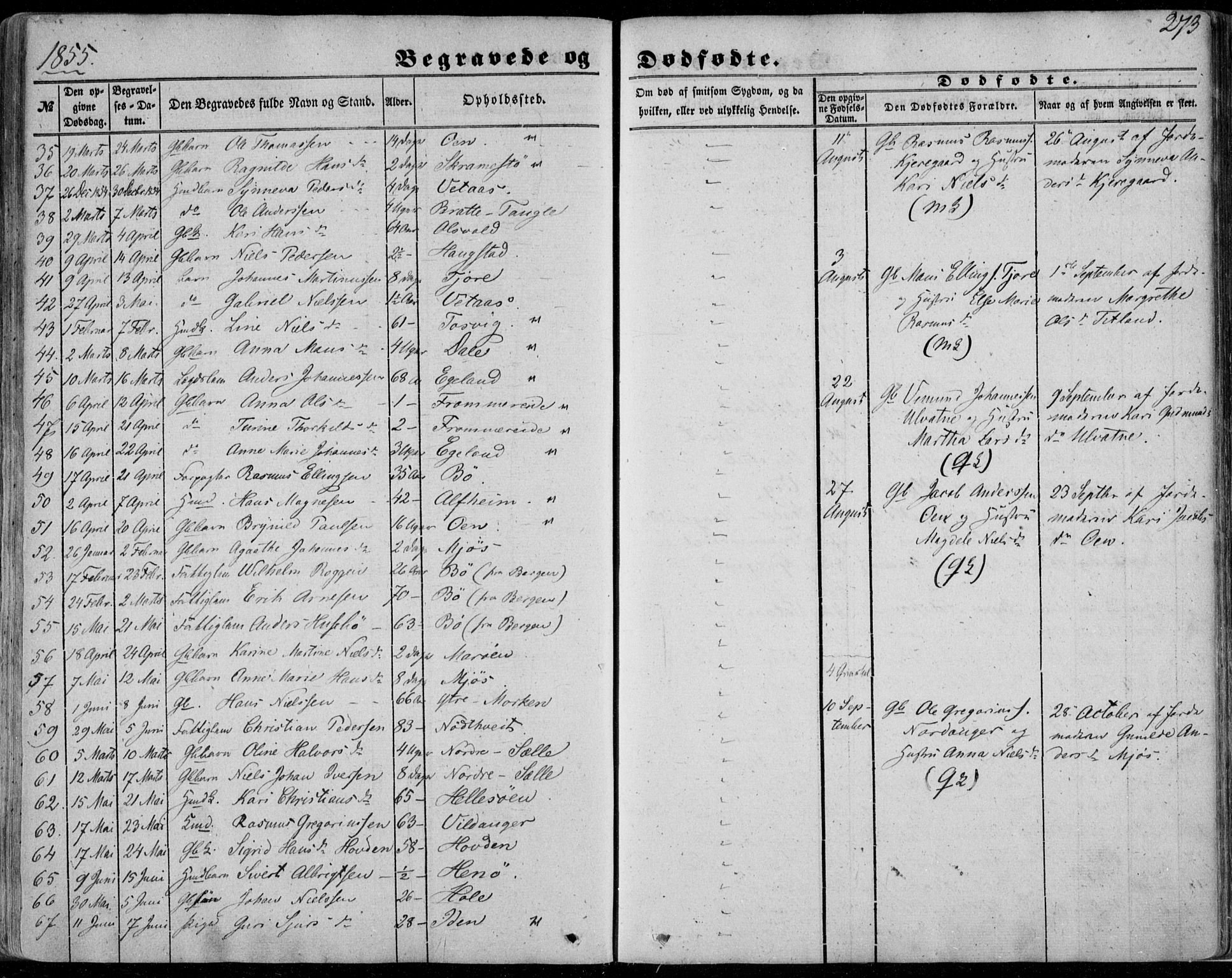 Manger sokneprestembete, AV/SAB-A-76801/H/Haa: Parish register (official) no. A 6, 1849-1859, p. 273