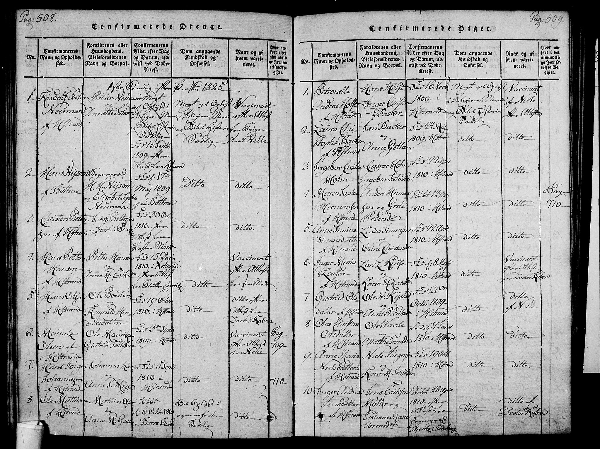 Holmestrand kirkebøker, SAKO/A-346/F/Fa/L0001: Parish register (official) no. 1, 1814-1840, p. 508-509