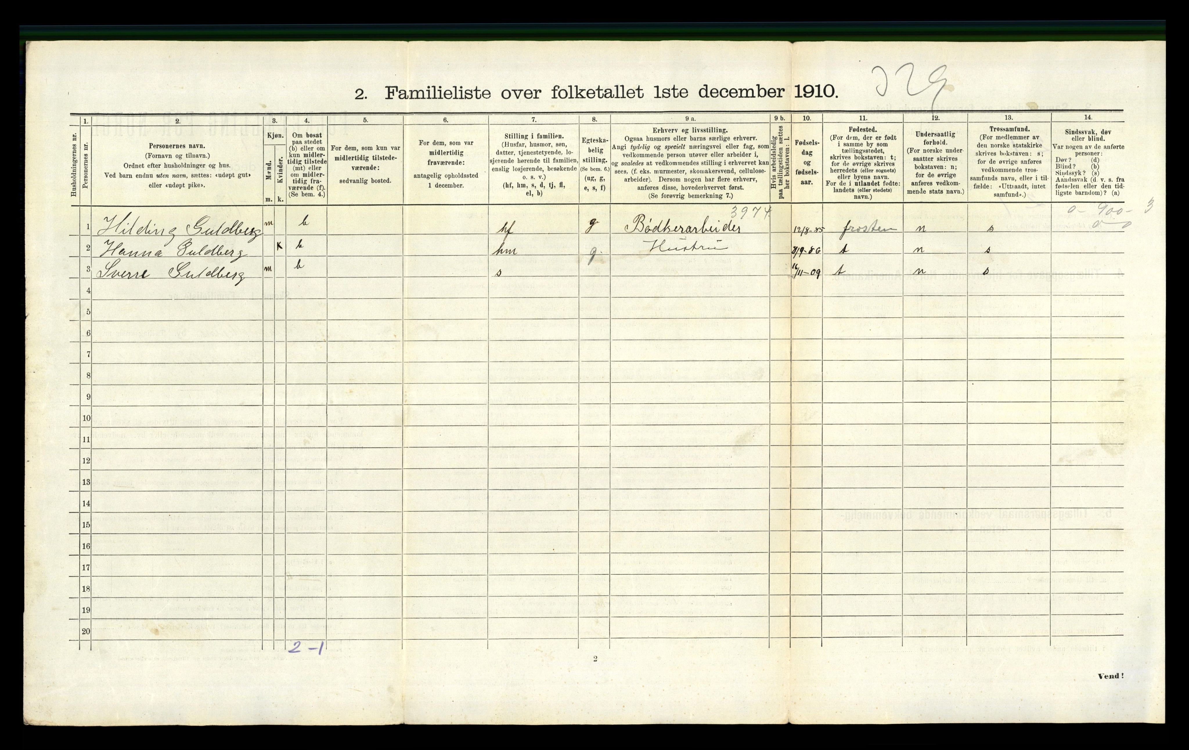 RA, 1910 census for Trondheim, 1910, p. 1056