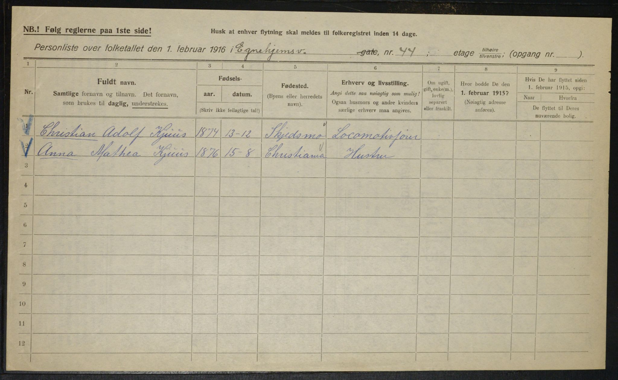 OBA, Municipal Census 1916 for Kristiania, 1916, p. 19178