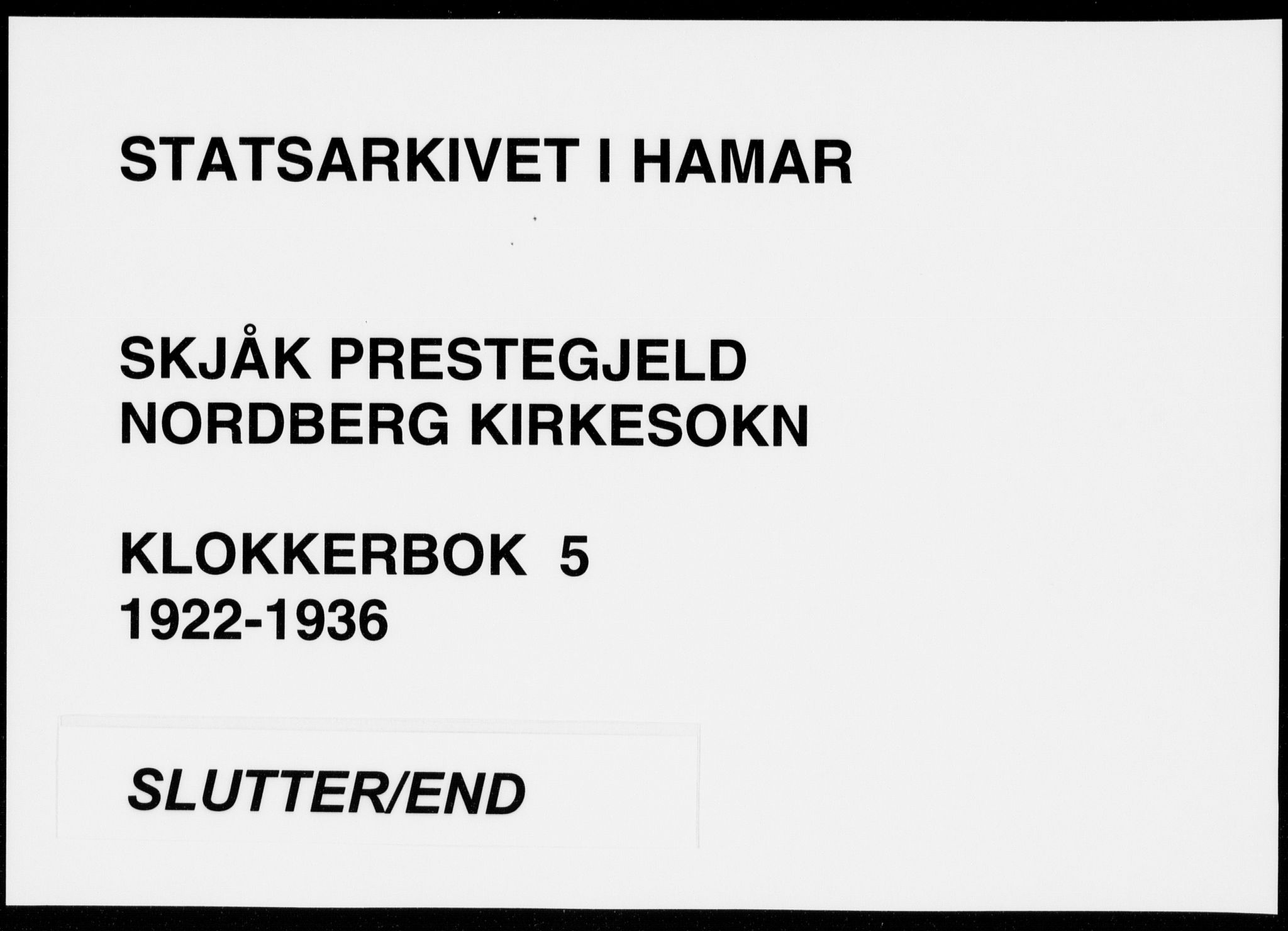 Skjåk prestekontor, AV/SAH-PREST-072/H/Ha/Hab/L0005: Parish register (copy) no. 5, 1922-1936