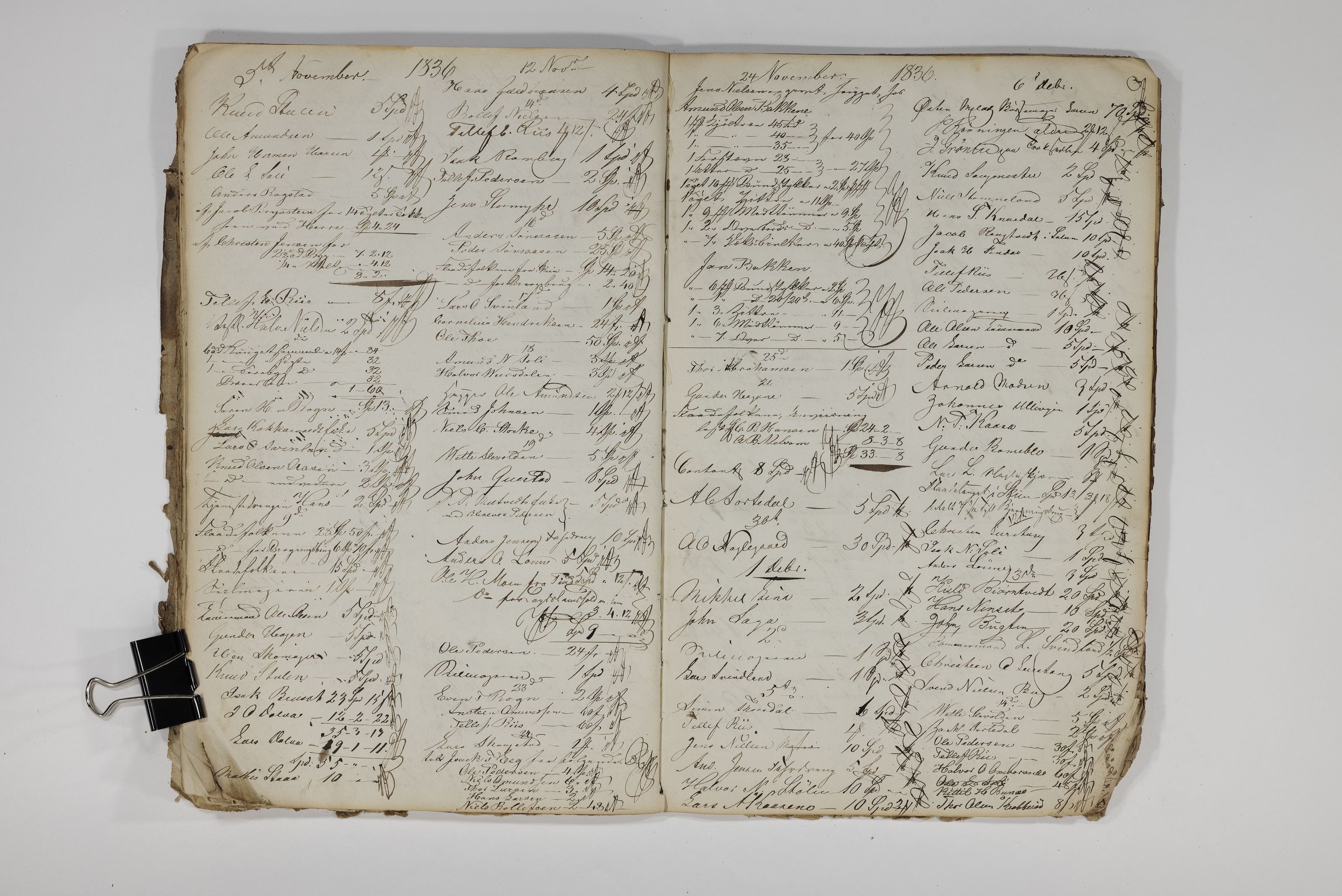 Blehr/ Kjellestad, TEMU/TGM-A-1212/R/Rl/L0004: Liste over utbetalinger, 1835-1838, p. 37