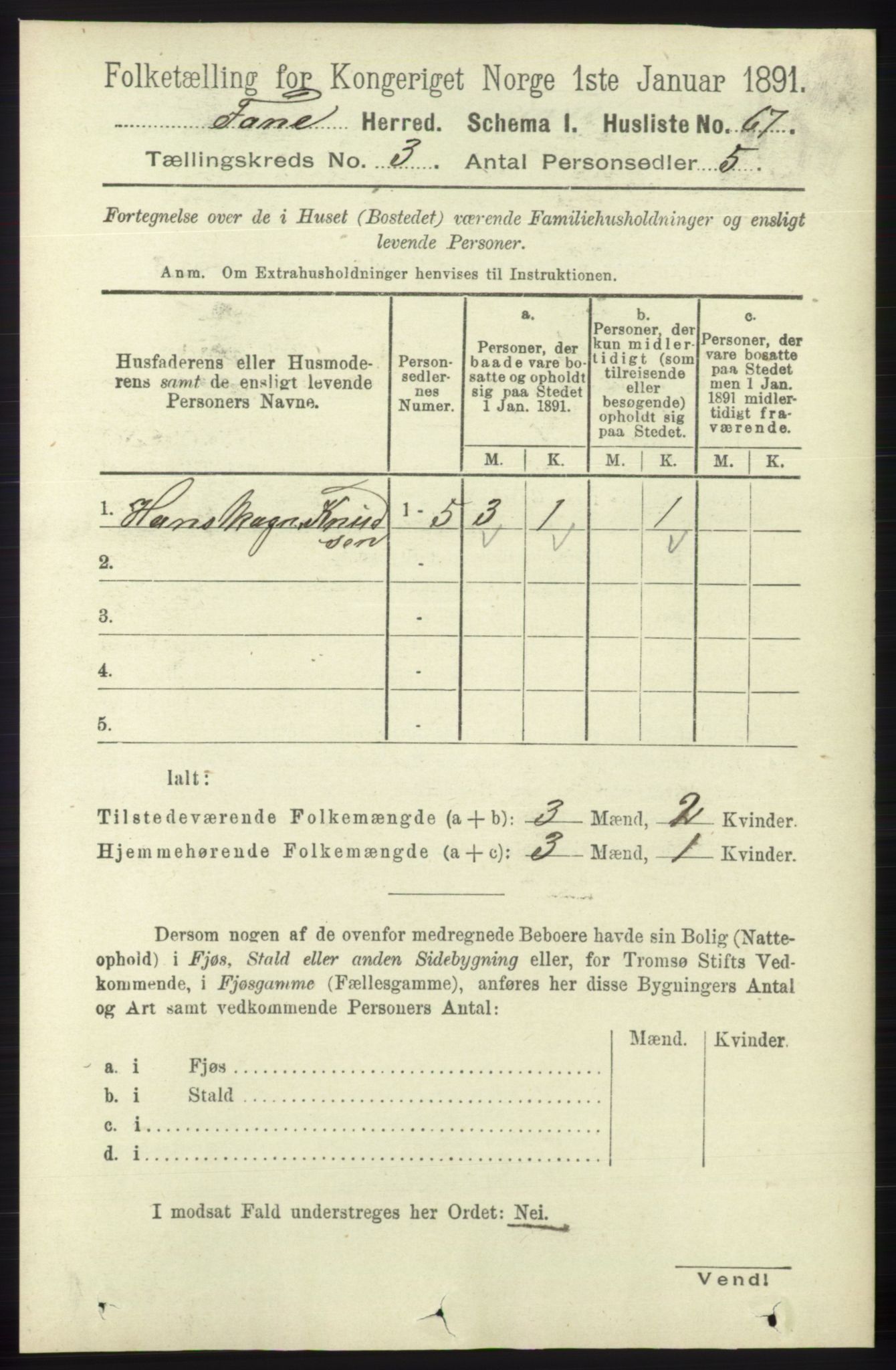 RA, 1891 census for 1249 Fana, 1891, p. 863