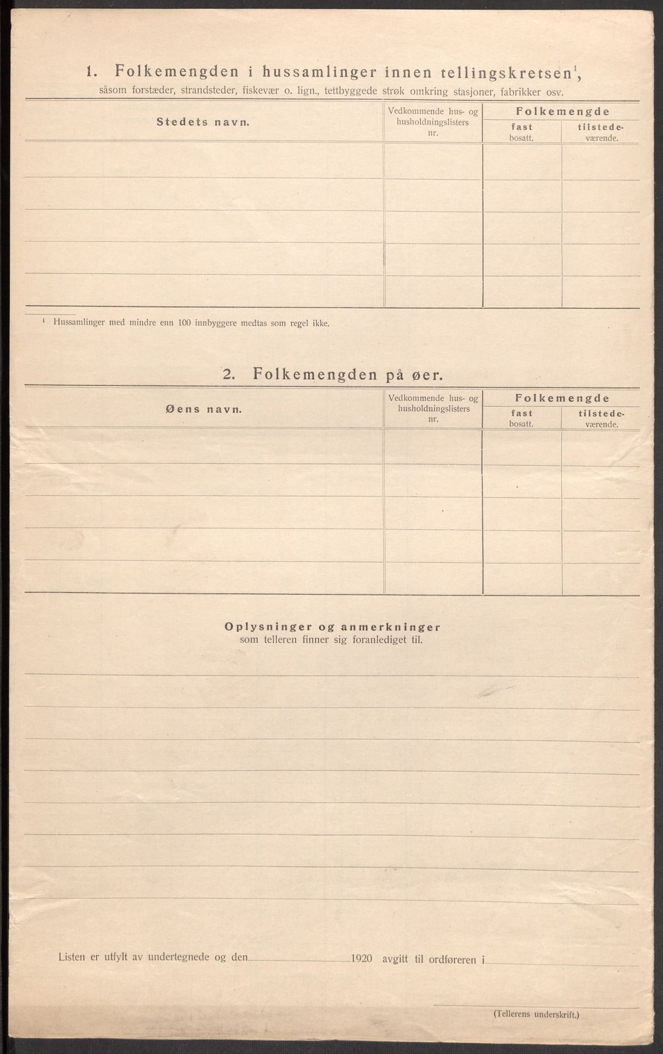 SAST, 1920 census for Høle, 1920, p. 14