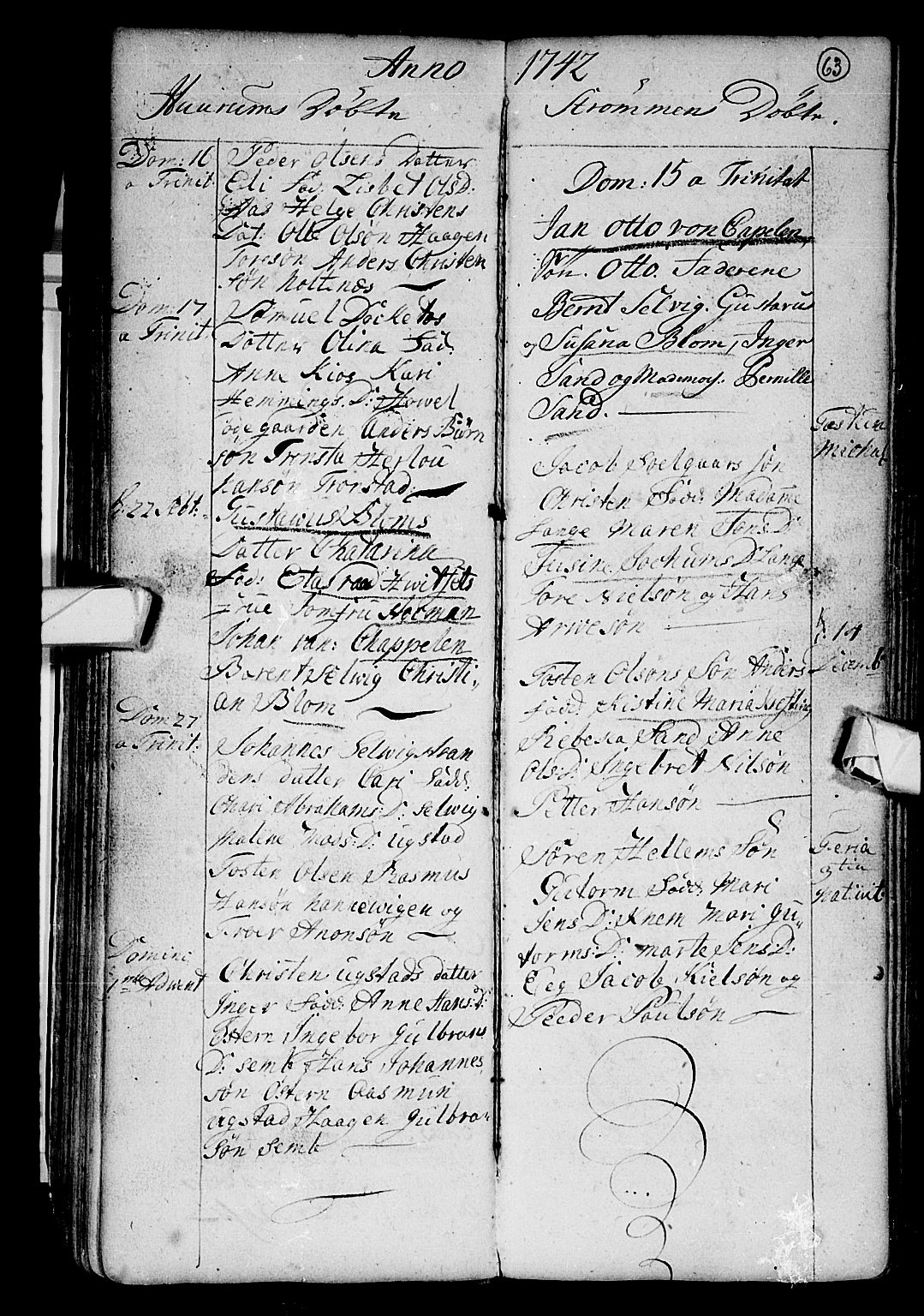 Hurum kirkebøker, AV/SAKO-A-229/F/Fa/L0002: Parish register (official) no. 2, 1733-1757, p. 63