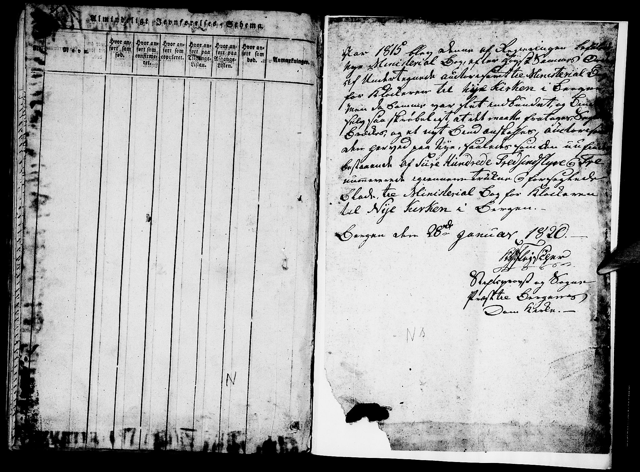 Nykirken Sokneprestembete, AV/SAB-A-77101/H/Hab/L0003: Parish register (copy) no. A 4, 1816-1821