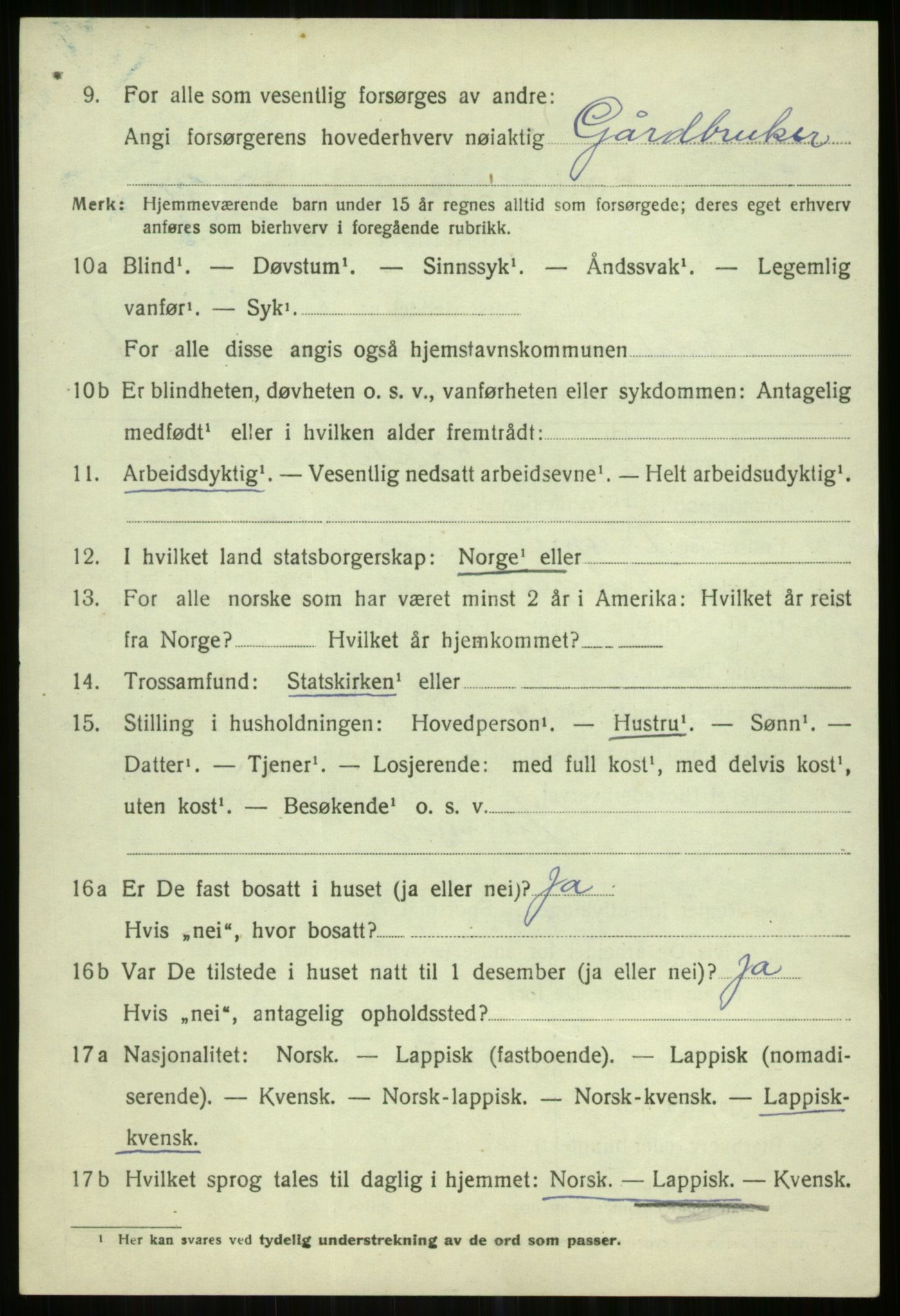 SATØ, 1920 census for Karlsøy, 1920, p. 769