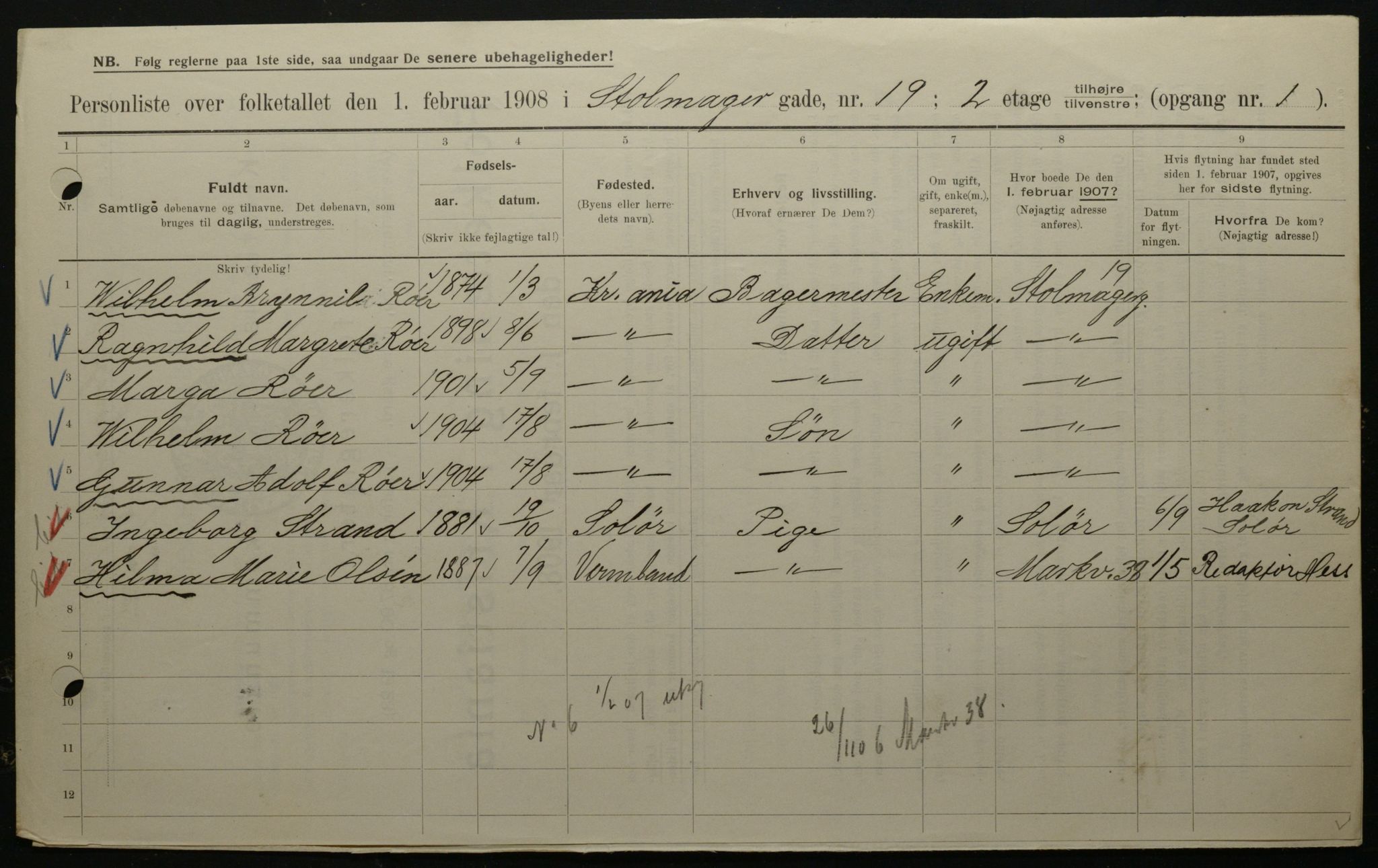 OBA, Municipal Census 1908 for Kristiania, 1908, p. 92388