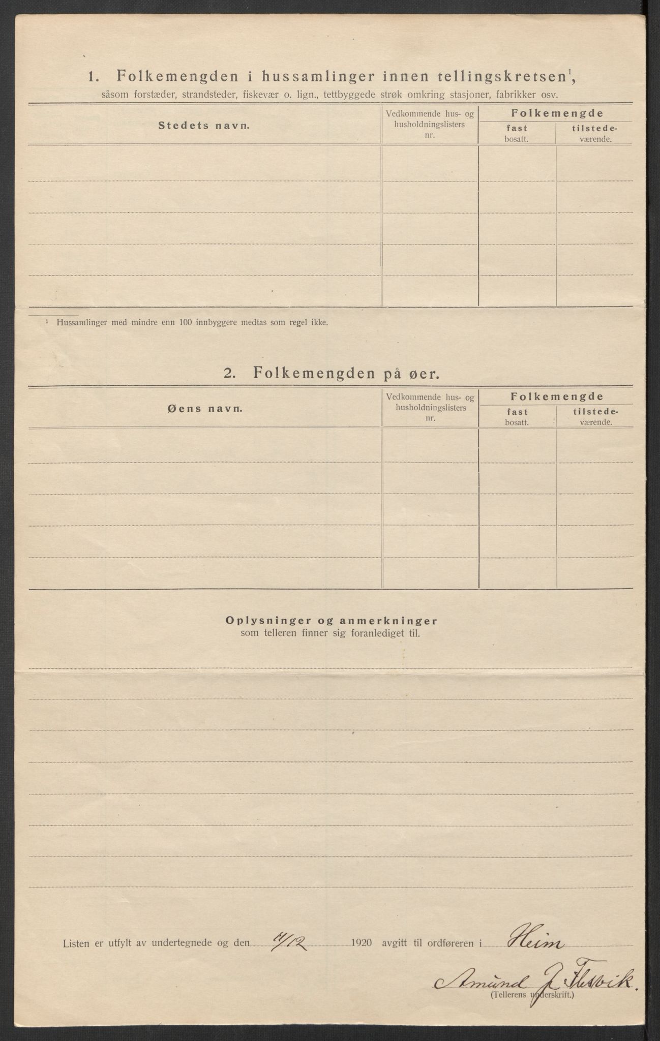 SAT, 1920 census for Heim, 1920, p. 21