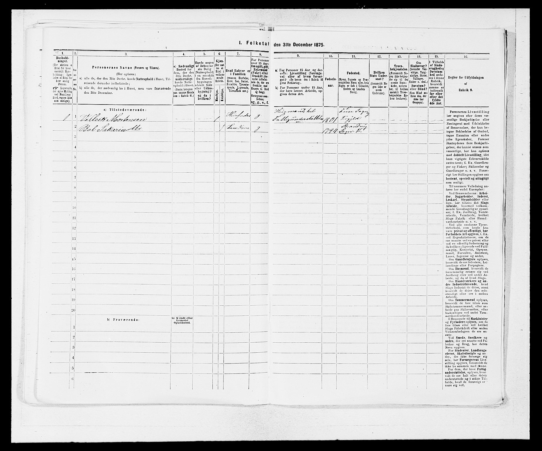 SAB, 1875 census for 1241P Fusa, 1875, p. 967