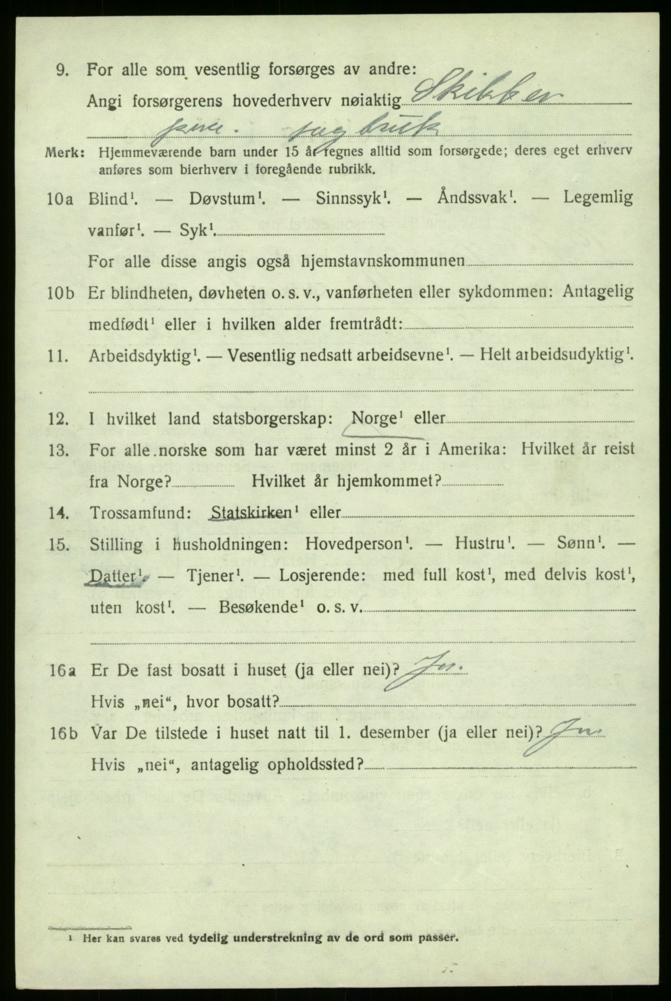 SAO, 1920 census for Borge, 1920, p. 5414