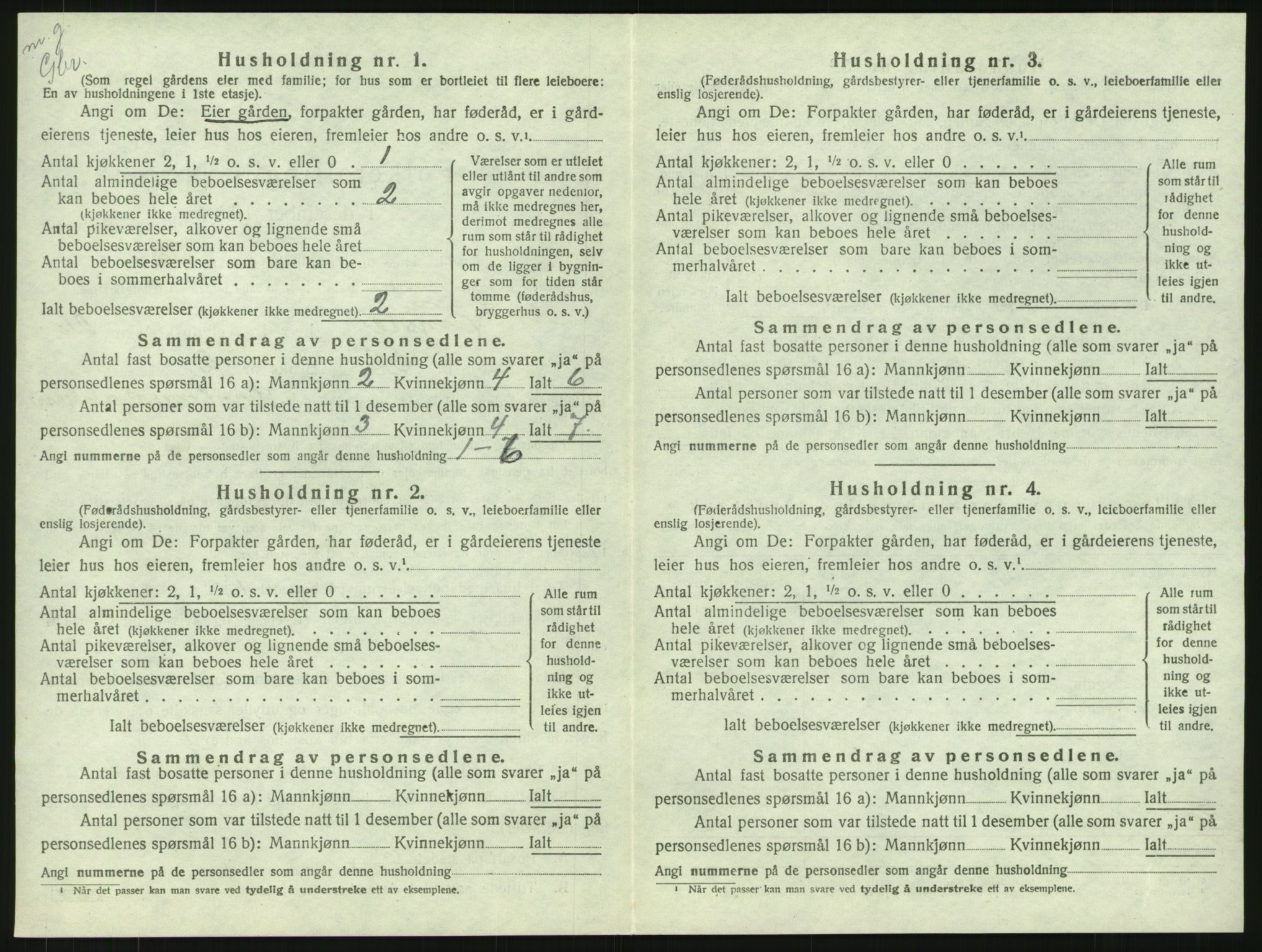 SAH, 1920 census for Trysil, 1920, p. 2520