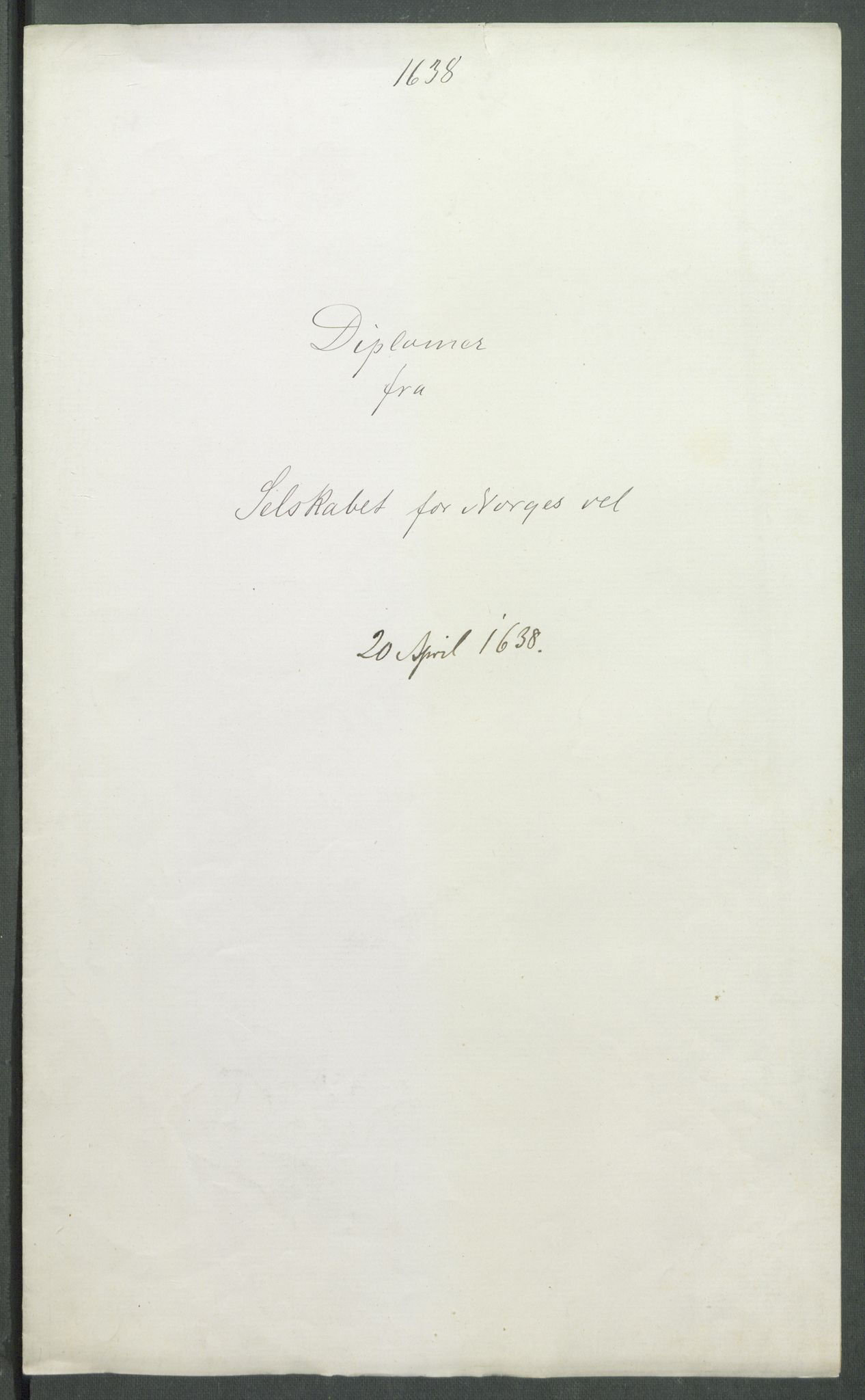 Riksarkivets diplomsamling, AV/RA-EA-5965/F02/L0151: Dokumenter, 1638, p. 20