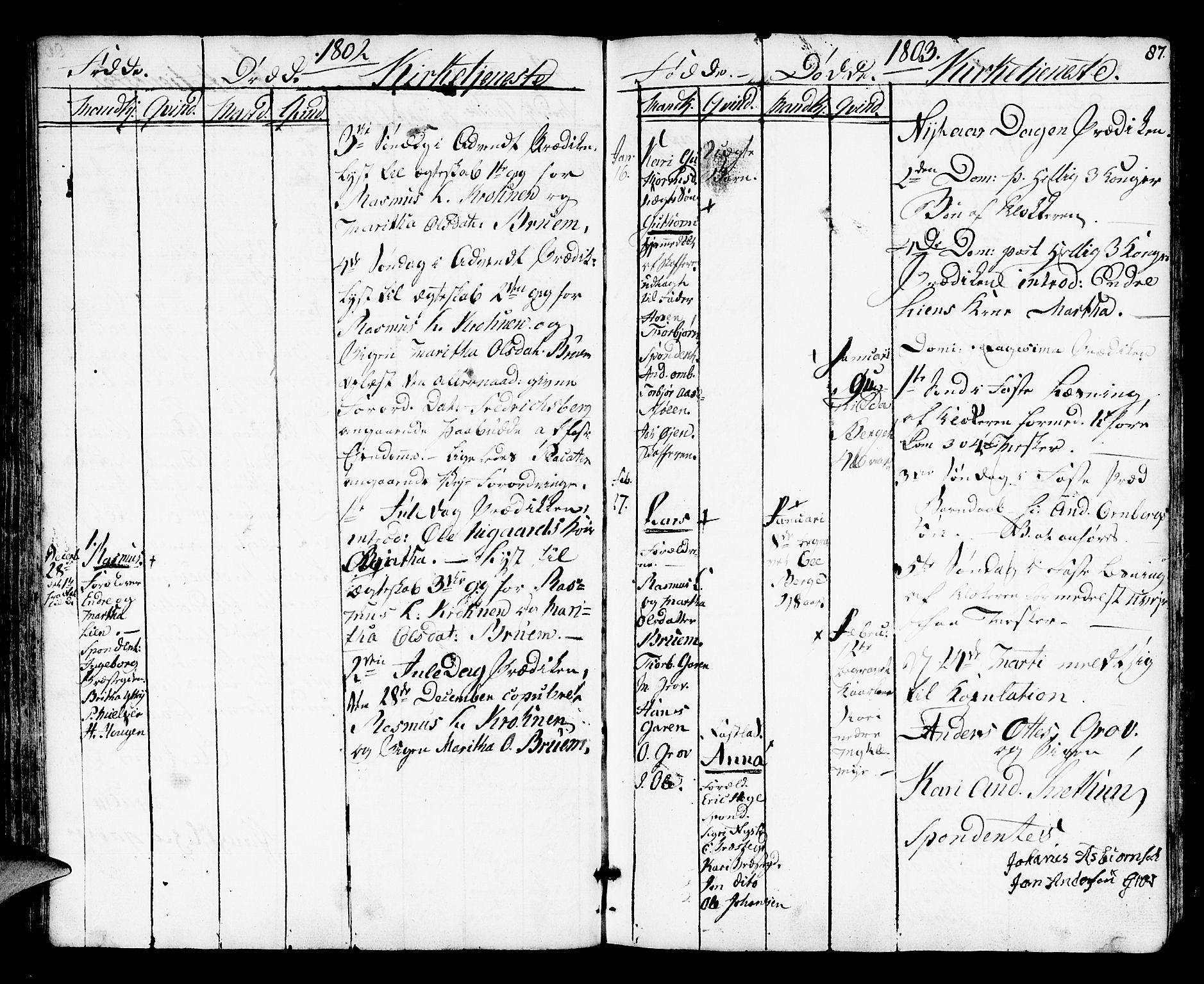 Jostedal sokneprestembete, SAB/A-80601/H/Haa/Haaa/L0002: Parish register (official) no. A 2, 1770-1806, p. 87