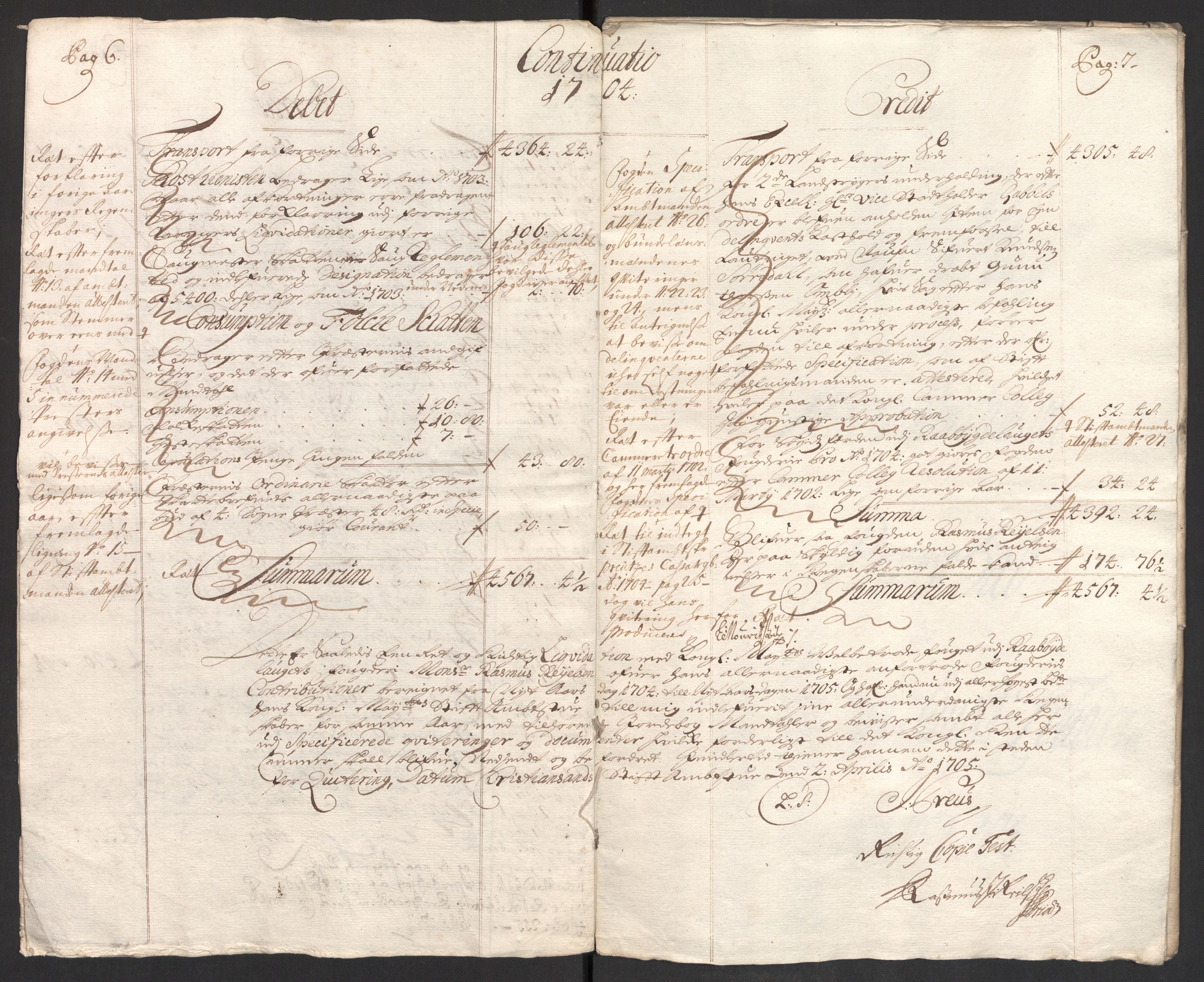 Rentekammeret inntil 1814, Reviderte regnskaper, Fogderegnskap, RA/EA-4092/R40/L2447: Fogderegnskap Råbyggelag, 1703-1705, p. 220