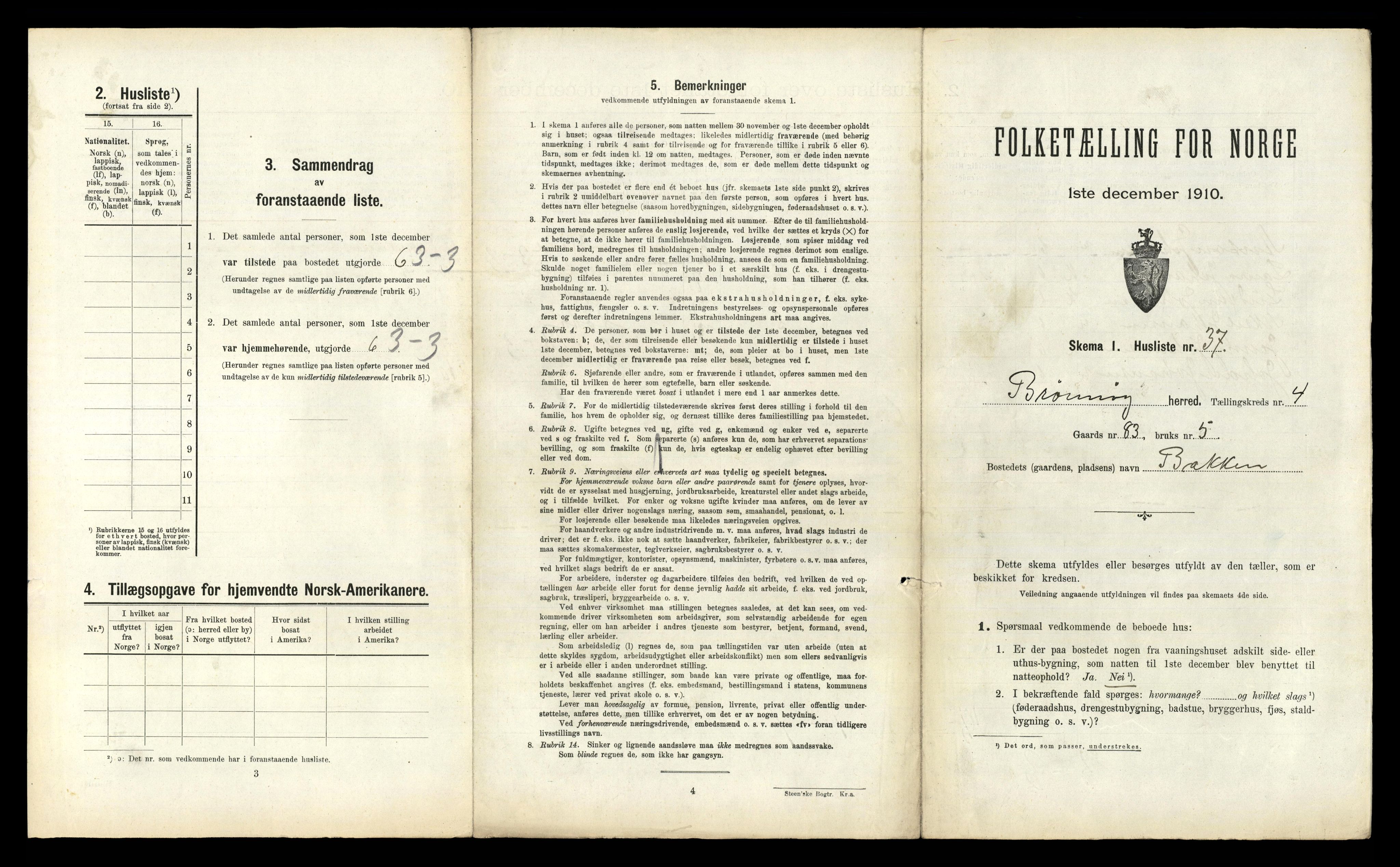 RA, 1910 census for Brønnøy, 1910, p. 393