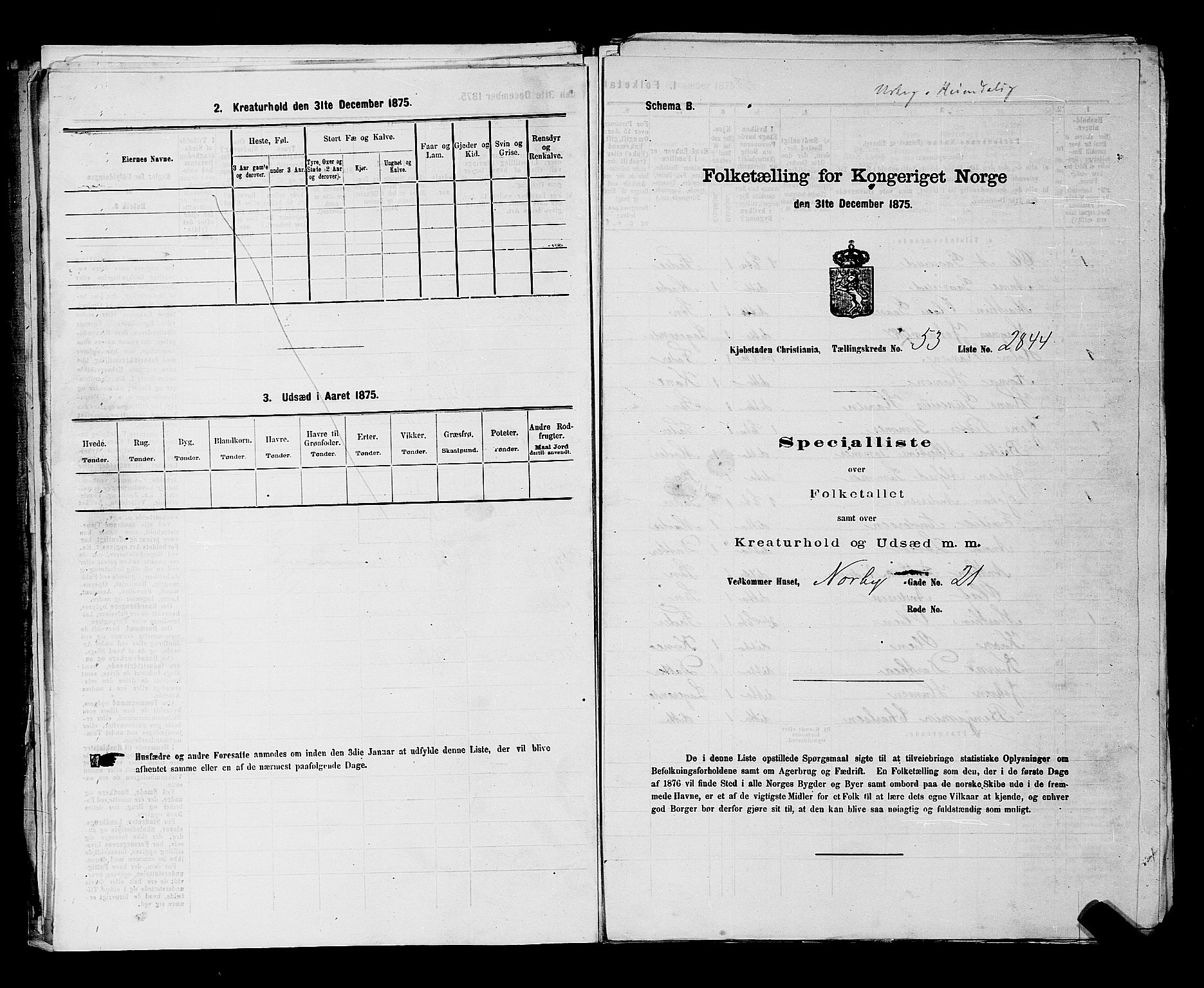 RA, 1875 census for 0301 Kristiania, 1875, p. 8023