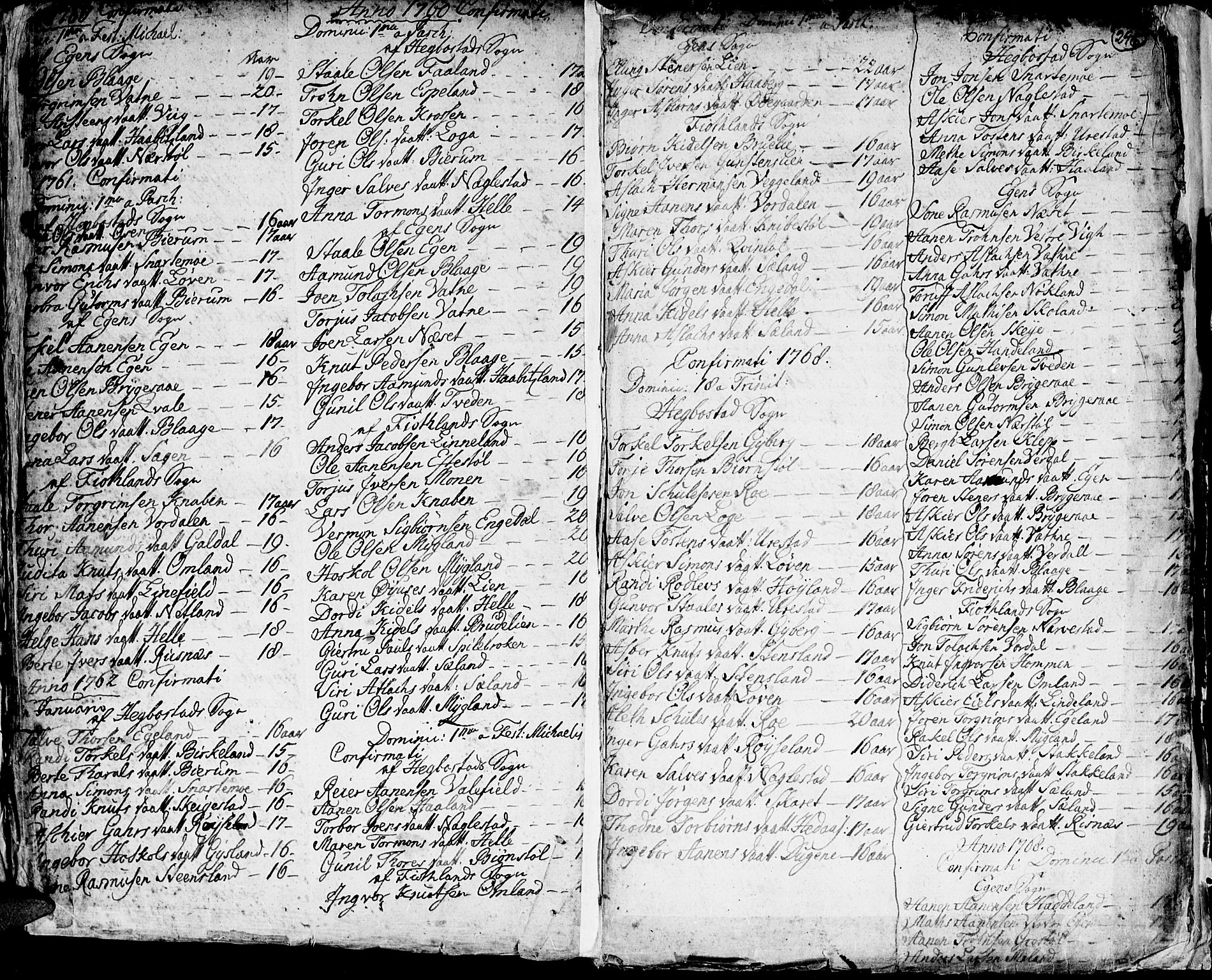 Hægebostad sokneprestkontor, SAK/1111-0024/F/Fa/Faa/L0001: Parish register (official) no. A 1 /1, 1760-1820, p. 296