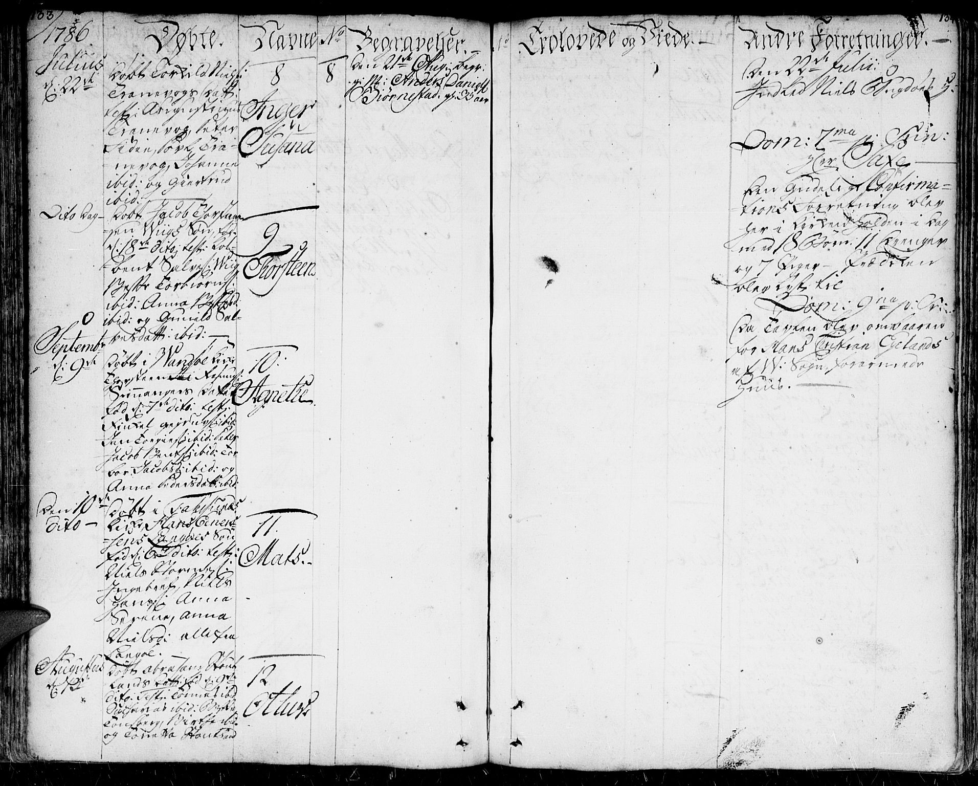 Herad sokneprestkontor, AV/SAK-1111-0018/F/Fa/Faa/L0001: Parish register (official) no. A 1 /2, 1768-1797, p. 133-134