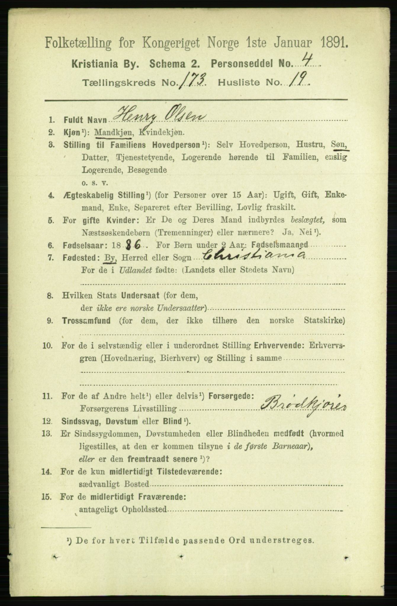 RA, 1891 census for 0301 Kristiania, 1891, p. 103700