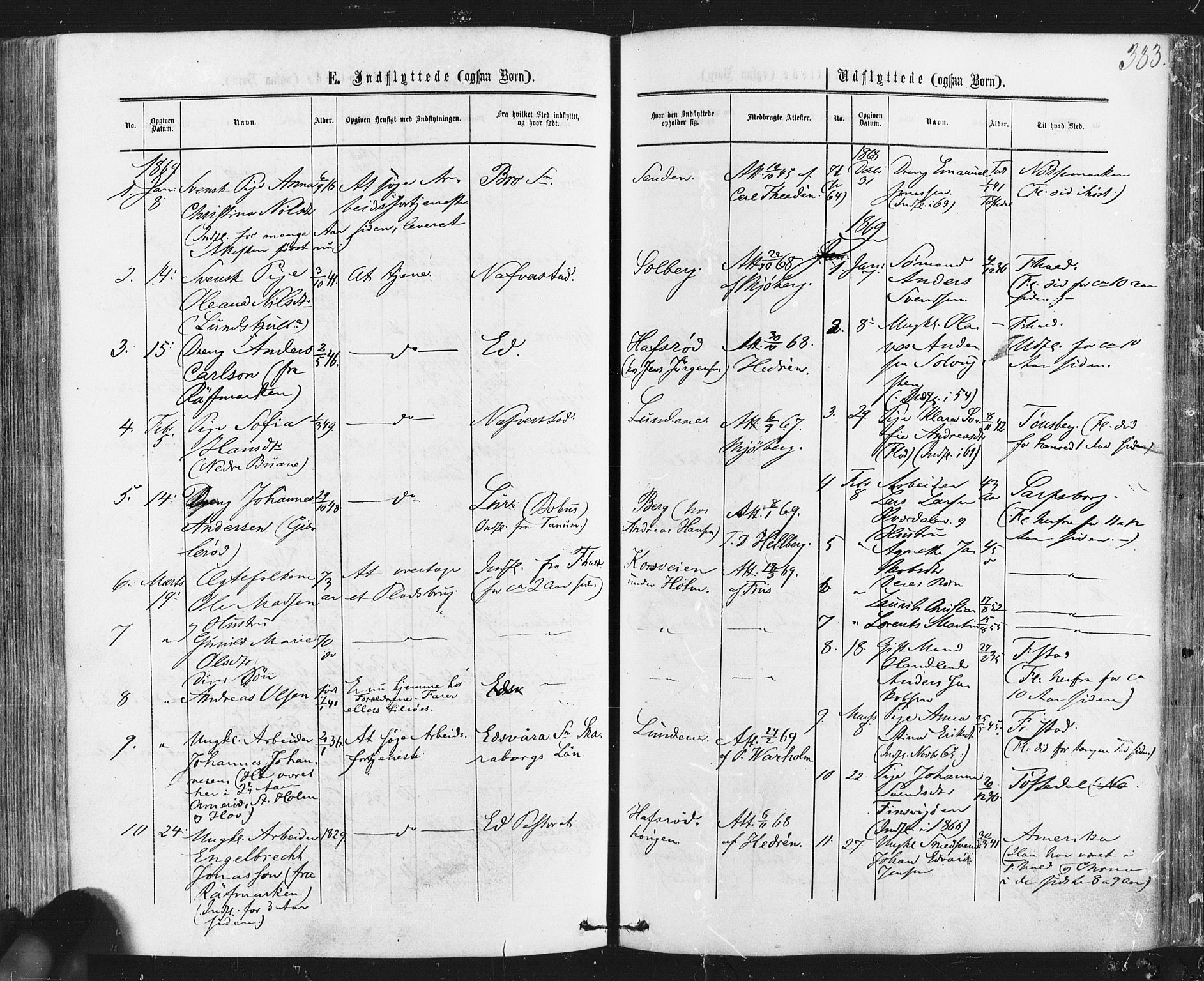 Idd prestekontor Kirkebøker, AV/SAO-A-10911/F/Fc/L0005: Parish register (official) no. III 5, 1861-1877, p. 383