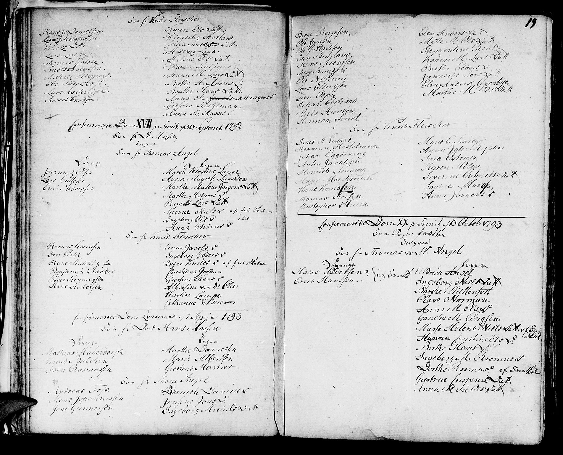 Domkirken sokneprestembete, SAB/A-74801/H/Haa/L0004: Parish register (official) no. A 4, 1763-1820, p. 19