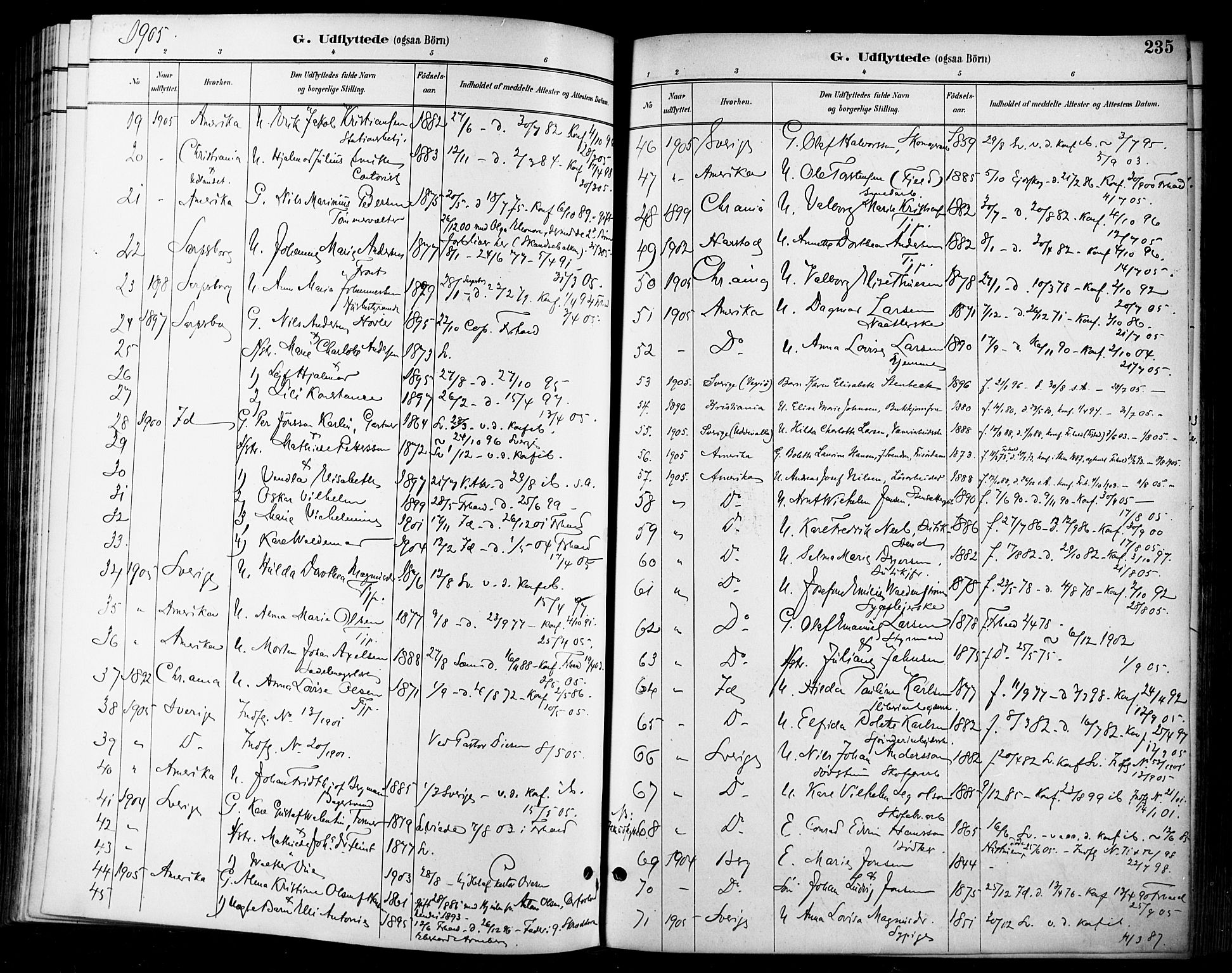 Halden prestekontor Kirkebøker, SAO/A-10909/F/Fa/L0014: Parish register (official) no. I 14, 1890-1906, p. 235