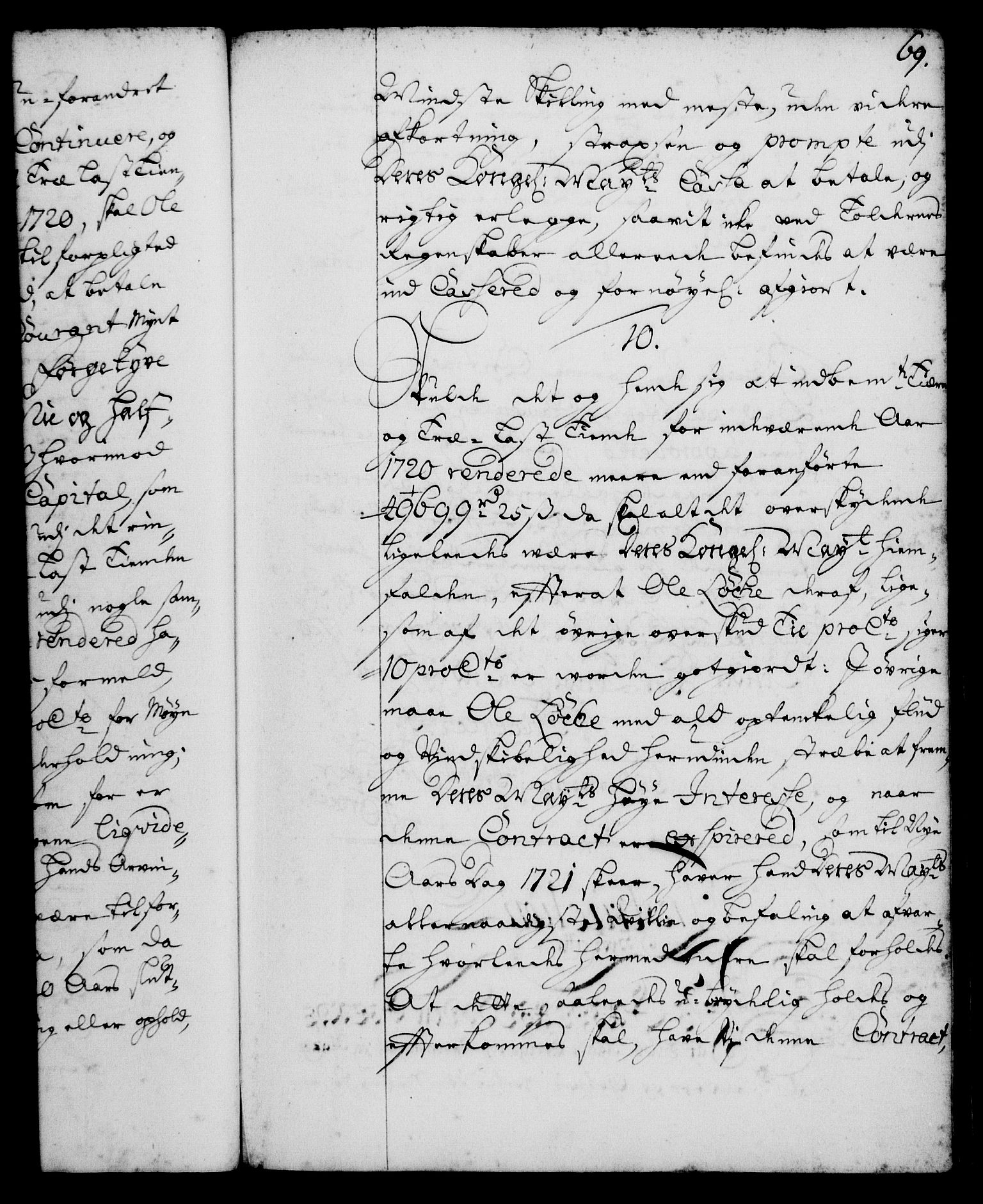 Rentekammeret, Kammerkanselliet, RA/EA-3111/G/Gg/Ggi/L0001: Norsk instruksjonsprotokoll med register (merket RK 53.34), 1720-1729, p. 69