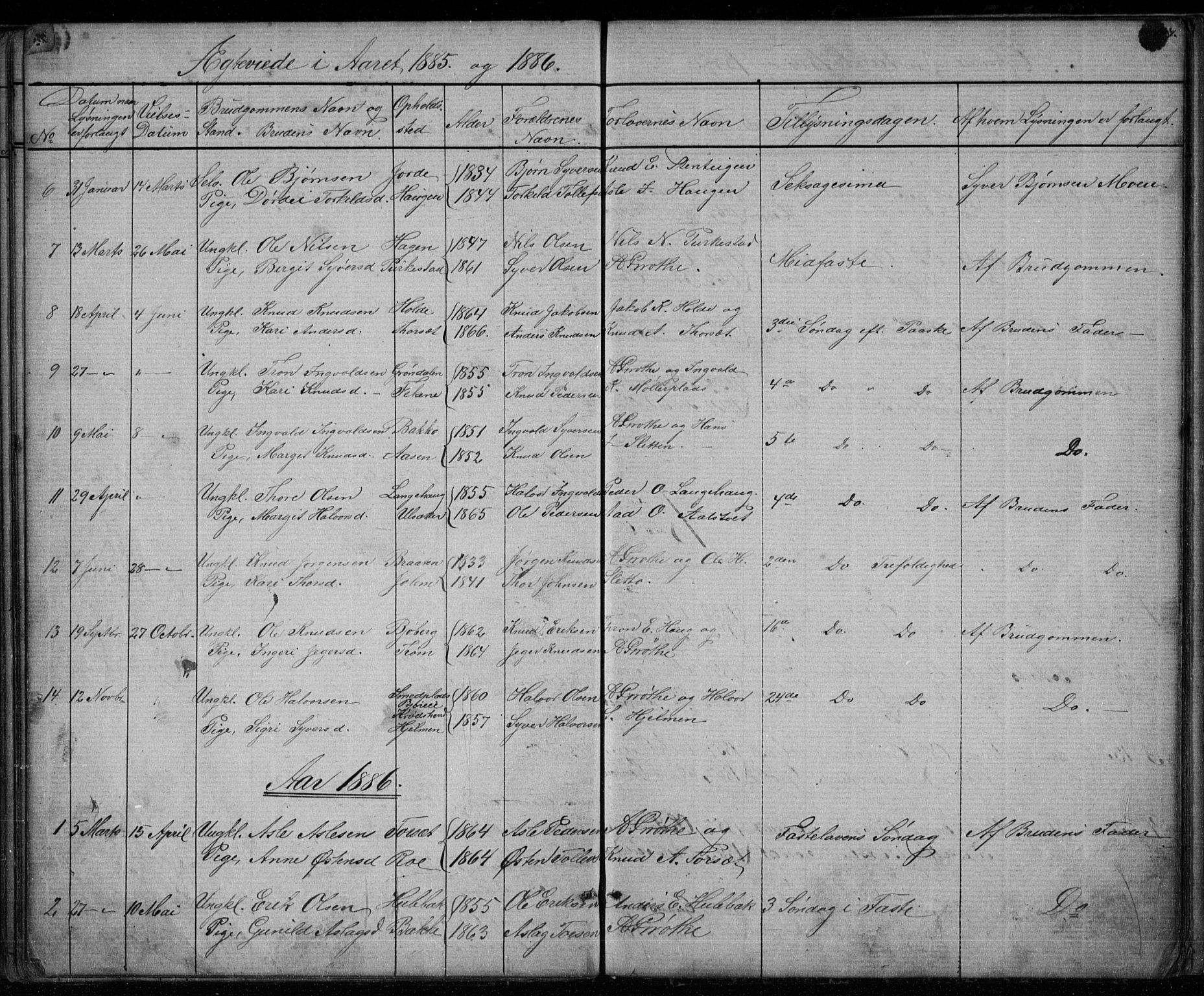 Gol kirkebøker, AV/SAKO-A-226/G/Gb/L0005: Parish register (copy) no. II 5, 1875-1891, p. 107