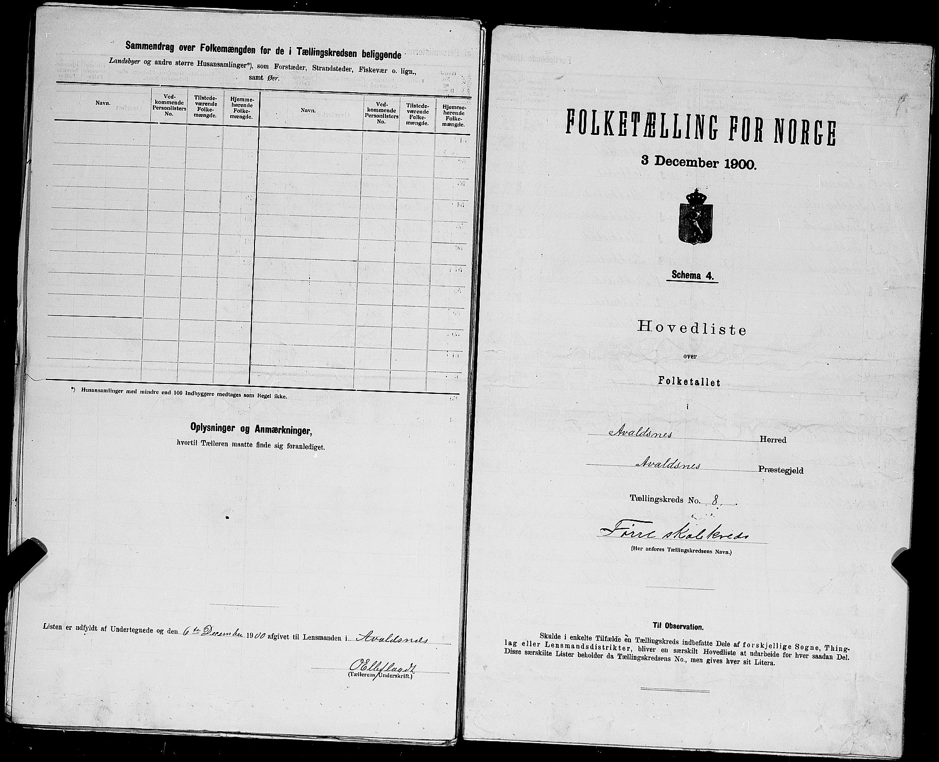 SAST, 1900 census for Avaldsnes, 1900, p. 40