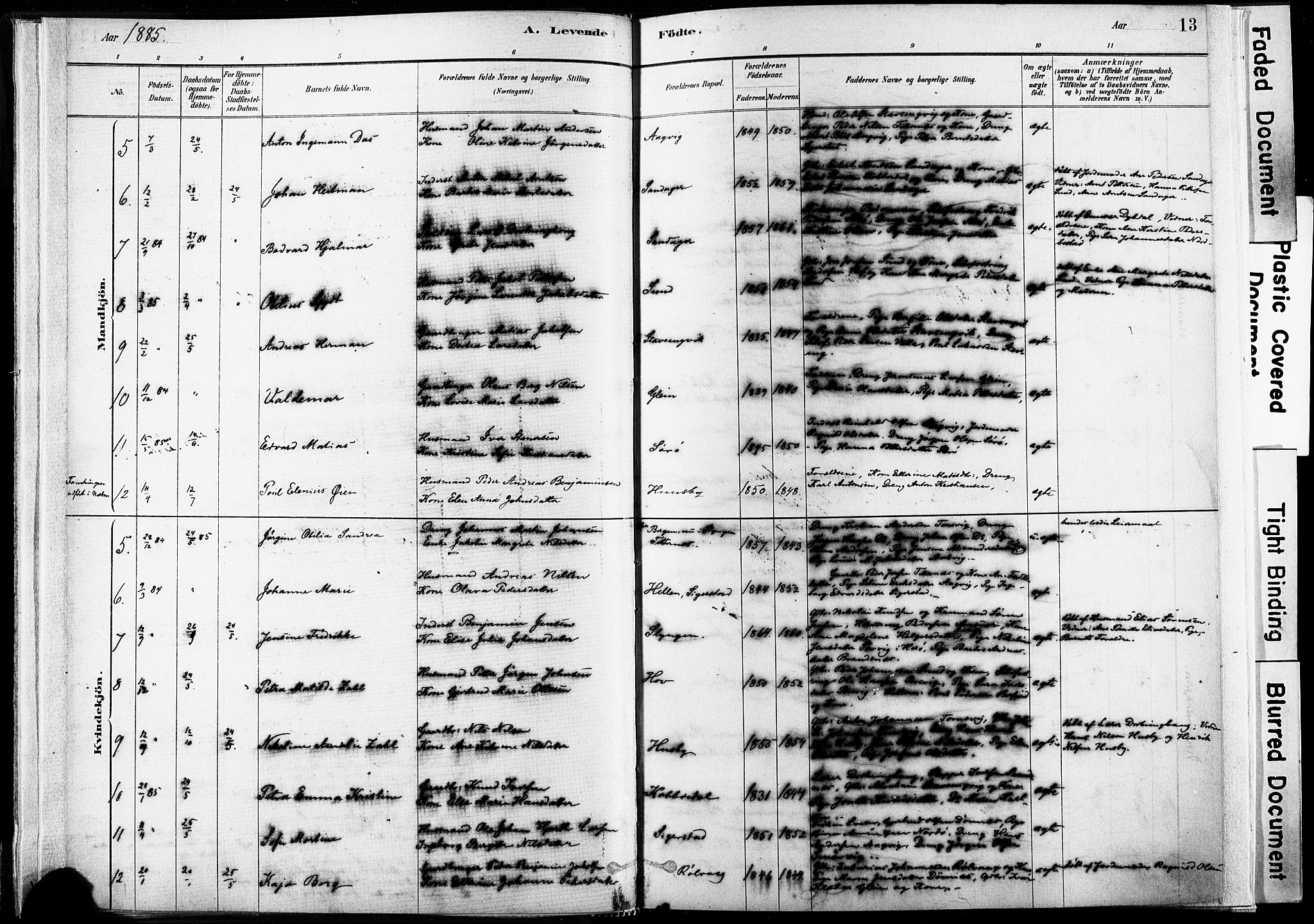 Ministerialprotokoller, klokkerbøker og fødselsregistre - Nordland, AV/SAT-A-1459/835/L0525: Parish register (official) no. 835A03I, 1881-1910, p. 13