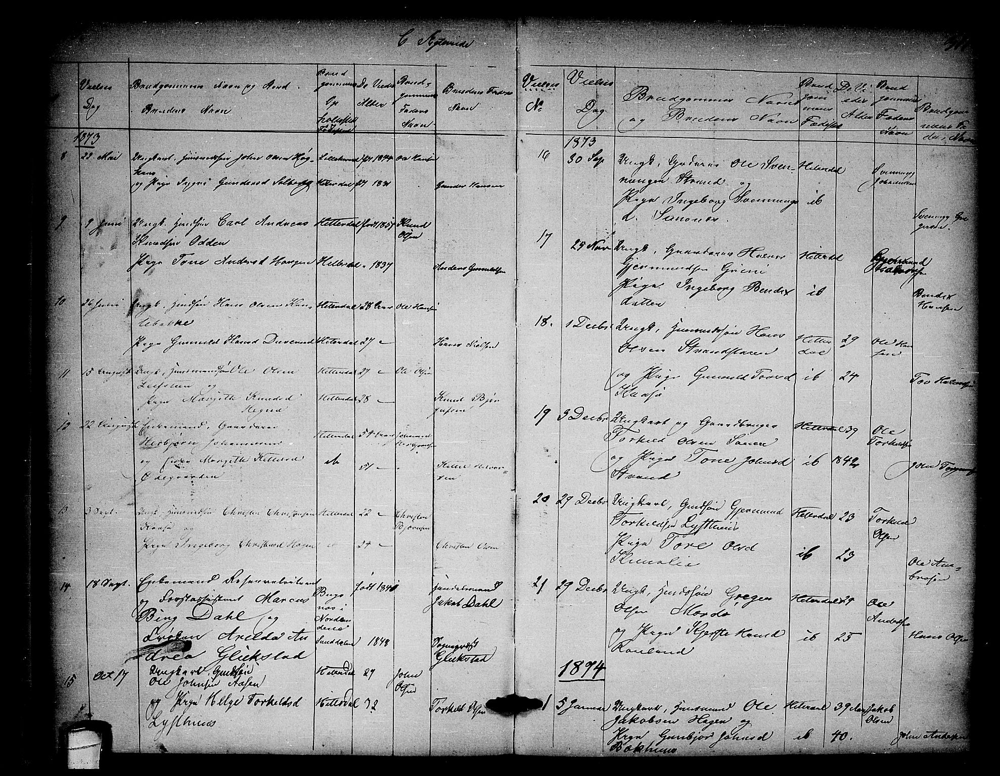 Heddal kirkebøker, SAKO/A-268/G/Ga/L0001: Parish register (copy) no. I 1, 1866-1878, p. 310-311