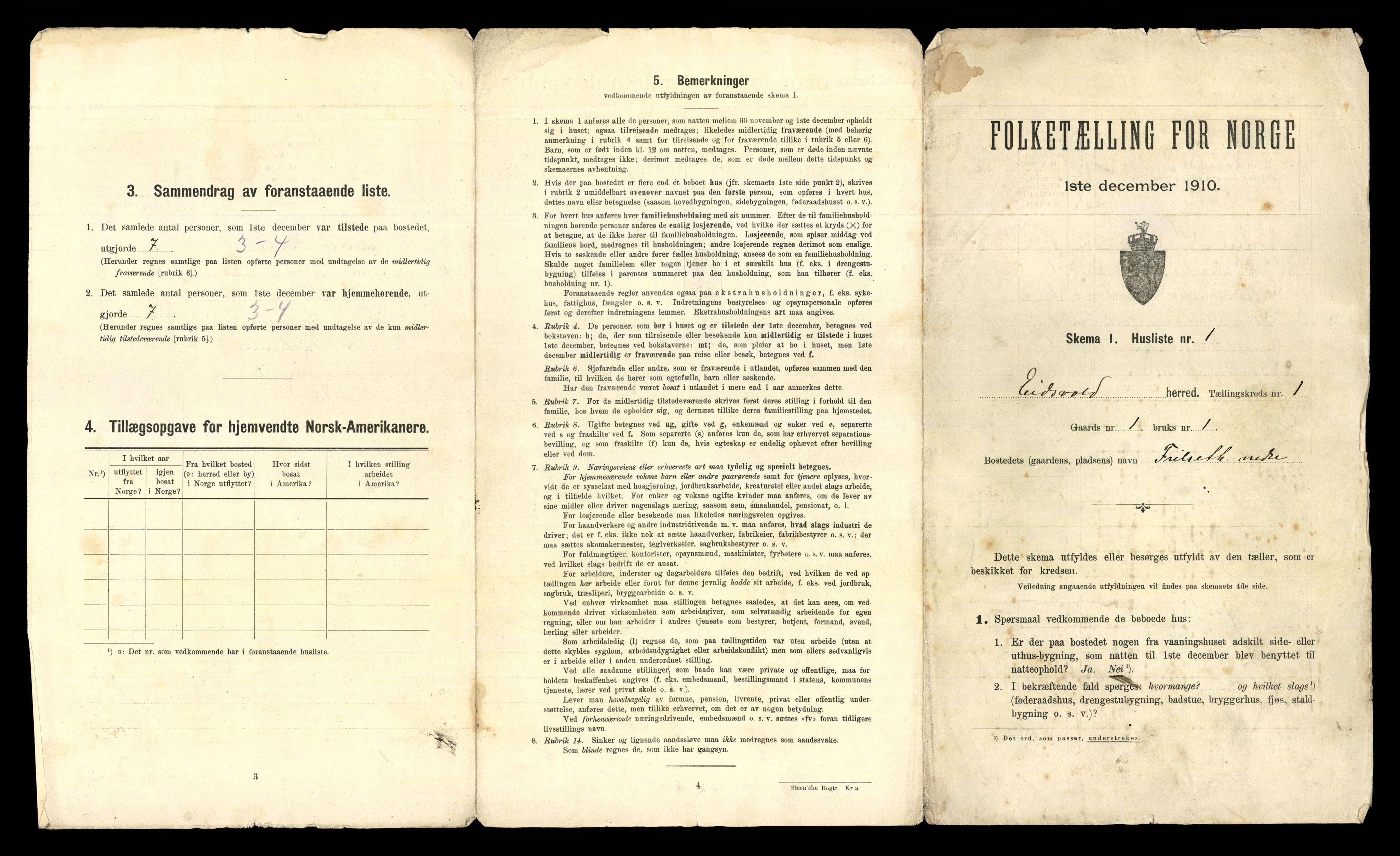 RA, 1910 census for Eidsvoll, 1910, p. 70