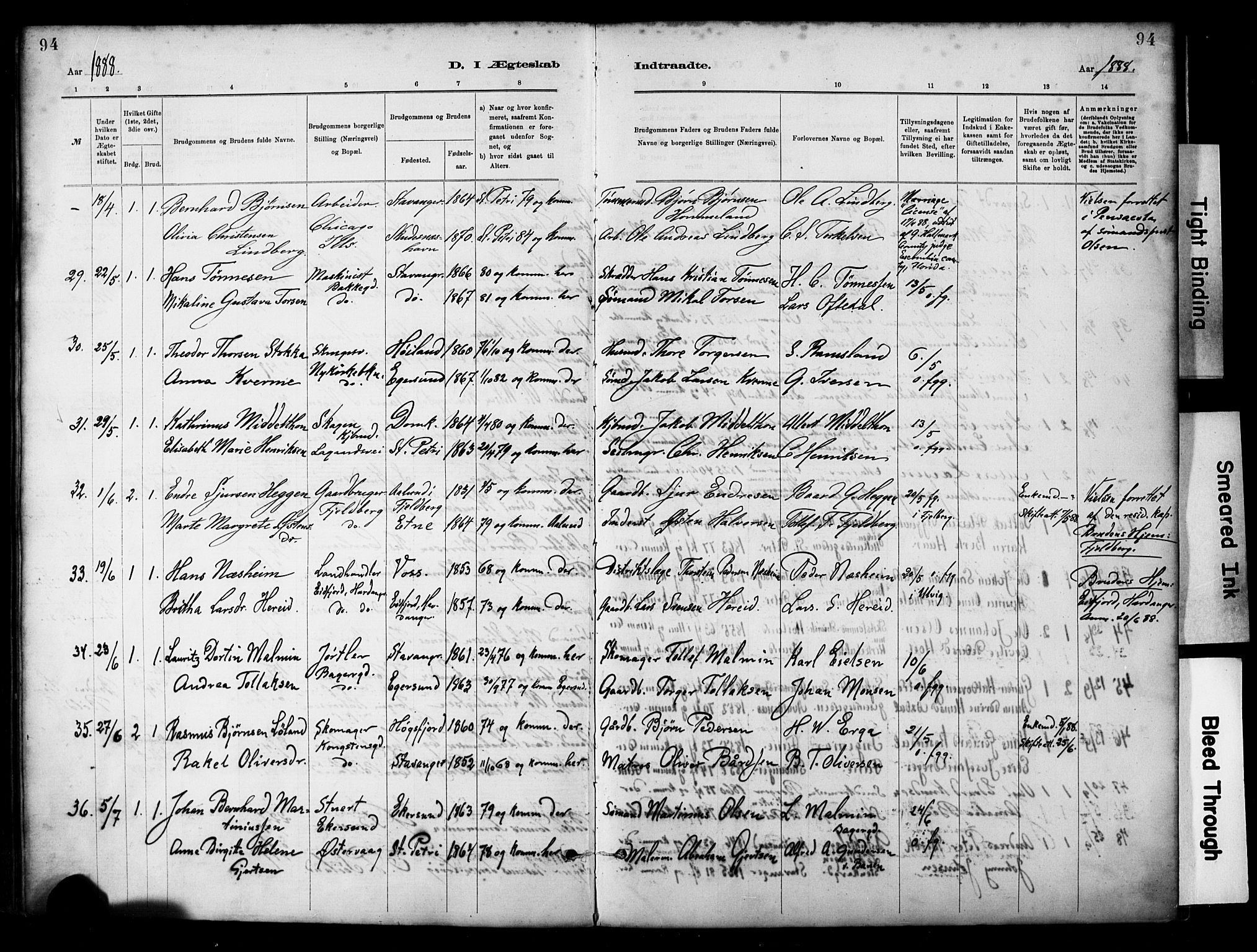 St. Petri sokneprestkontor, AV/SAST-A-101813/001/30/30BA/L0018: Parish register (official) no. A 19, 1879-1900, p. 94