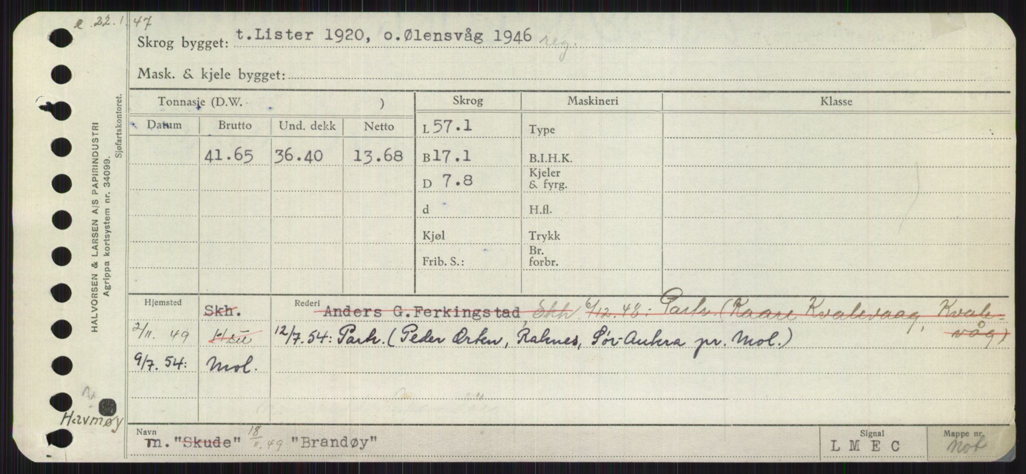 Sjøfartsdirektoratet med forløpere, Skipsmålingen, RA/S-1627/H/Ha/L0001/0002: Fartøy, A-Eig / Fartøy Bjør-Eig, p. 235