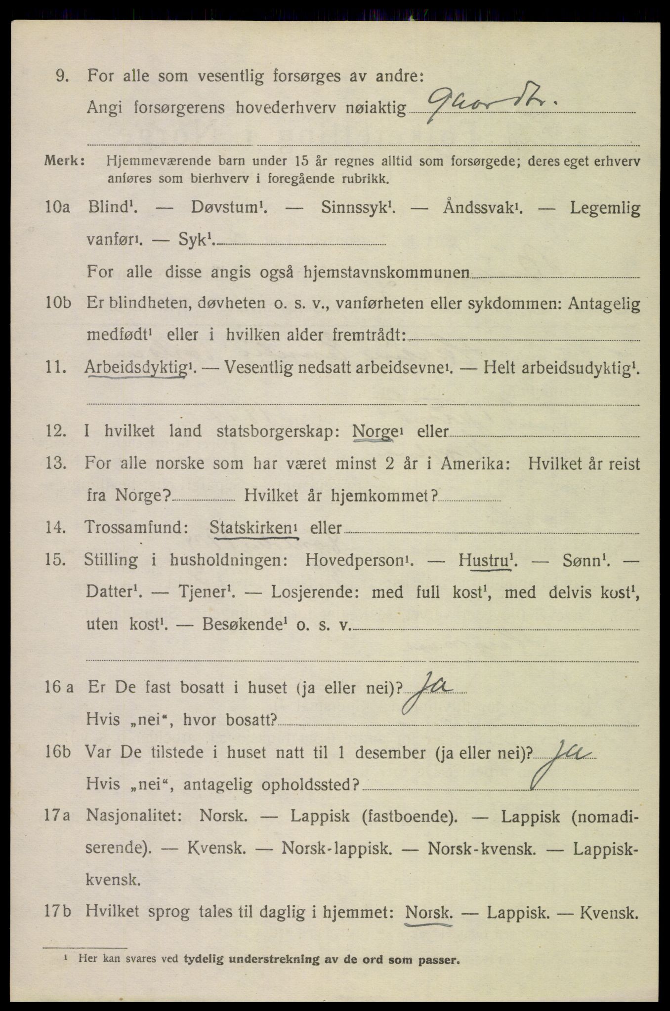 SAT, 1920 census for Beiarn, 1920, p. 949