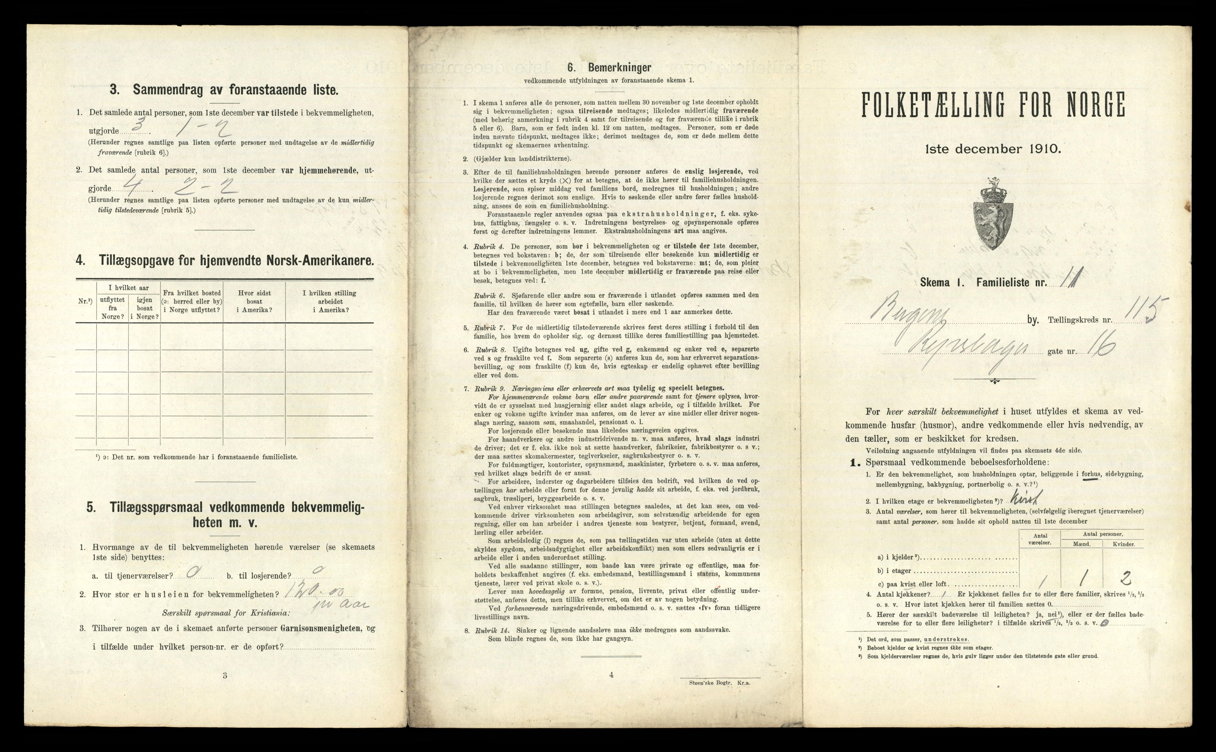 RA, 1910 census for Bergen, 1910, p. 40149