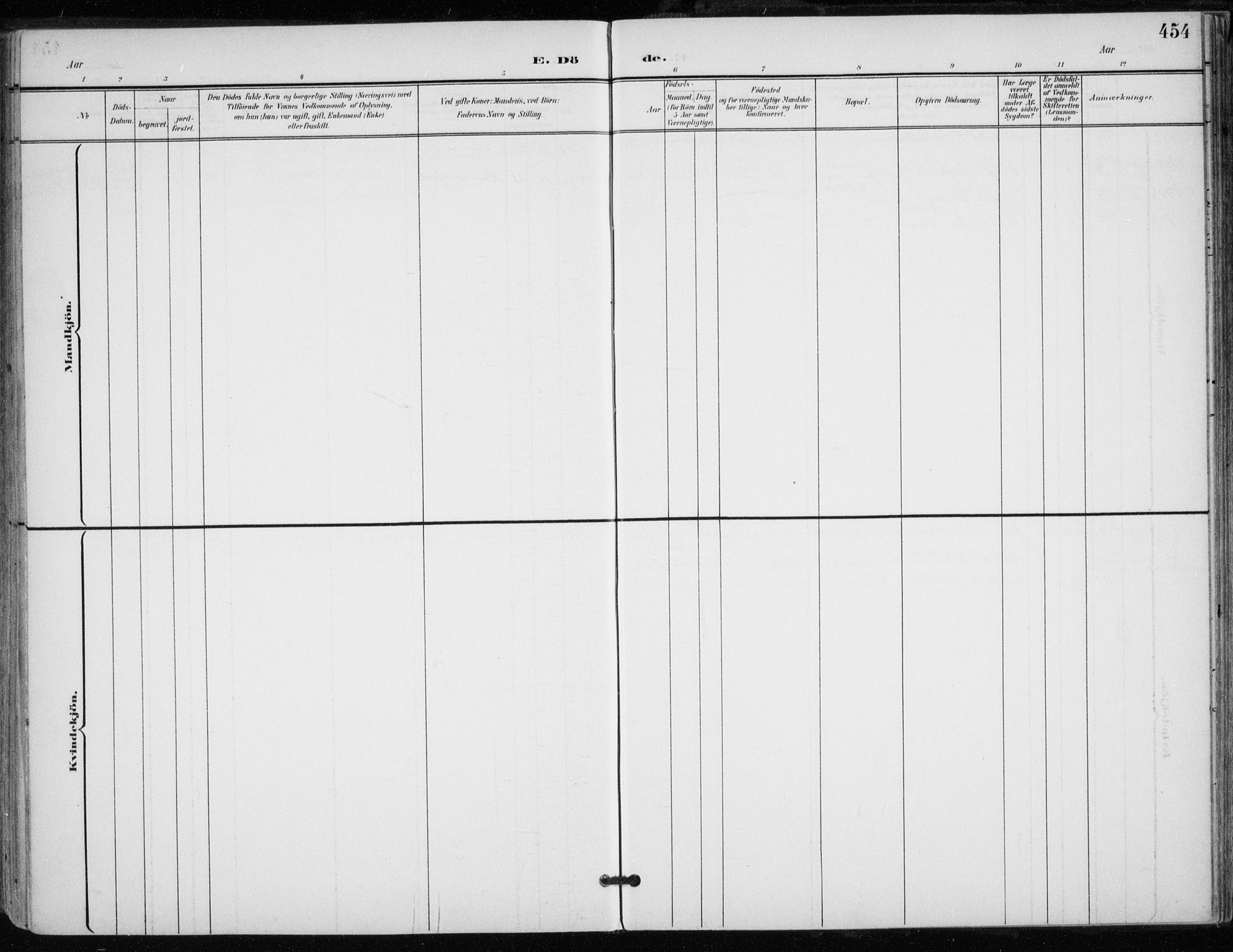 Trondenes sokneprestkontor, AV/SATØ-S-1319/H/Ha/L0017kirke: Parish register (official) no. 17, 1899-1908, p. 454