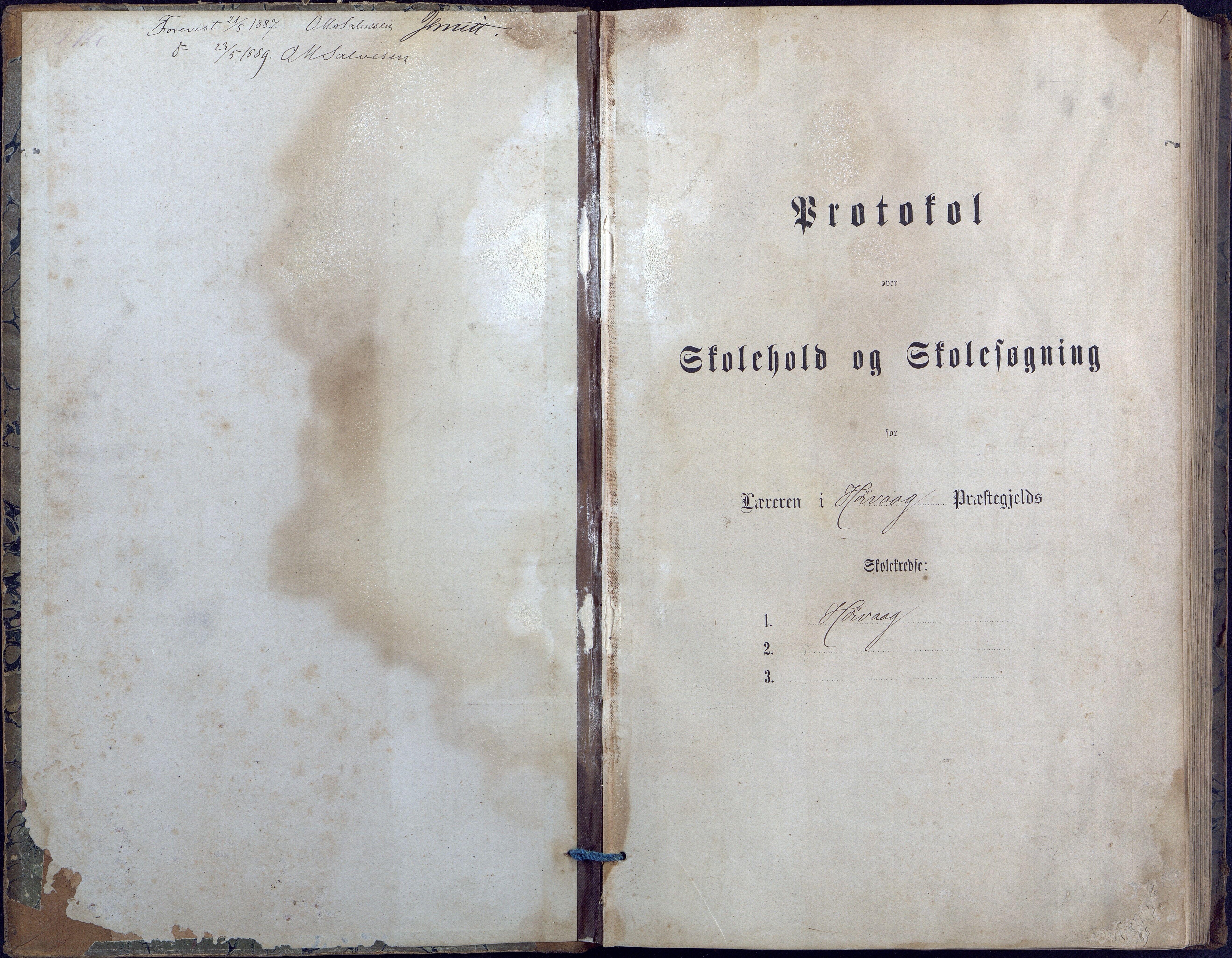 Høvåg kommune, AAKS/KA0927-PK/2/2/L0010: Høvåg - Karakterprotokoll, 1884-1902, p. 1